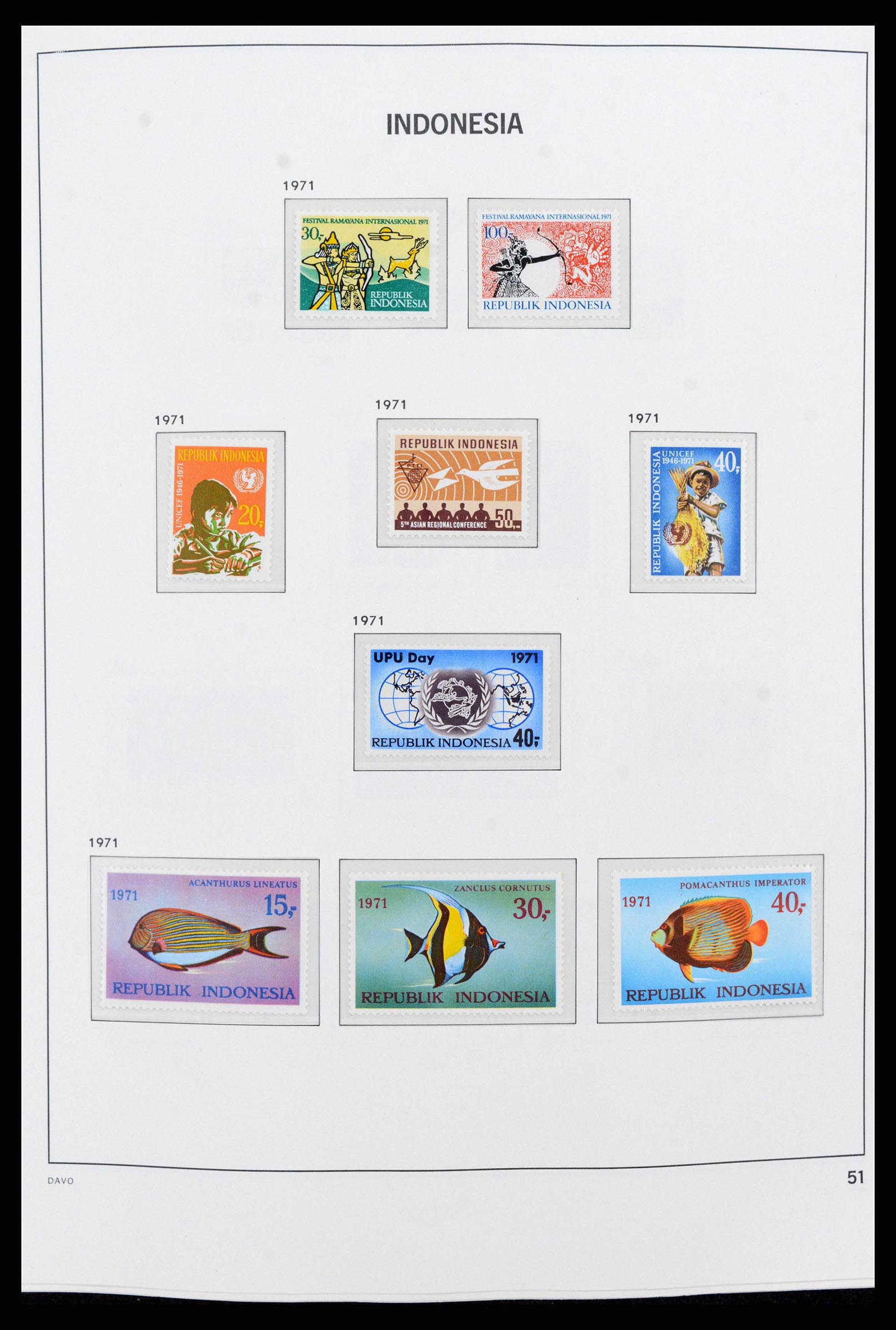 38272 0065 - Postzegelverzameling 38272 Indonesië 1949-2009.