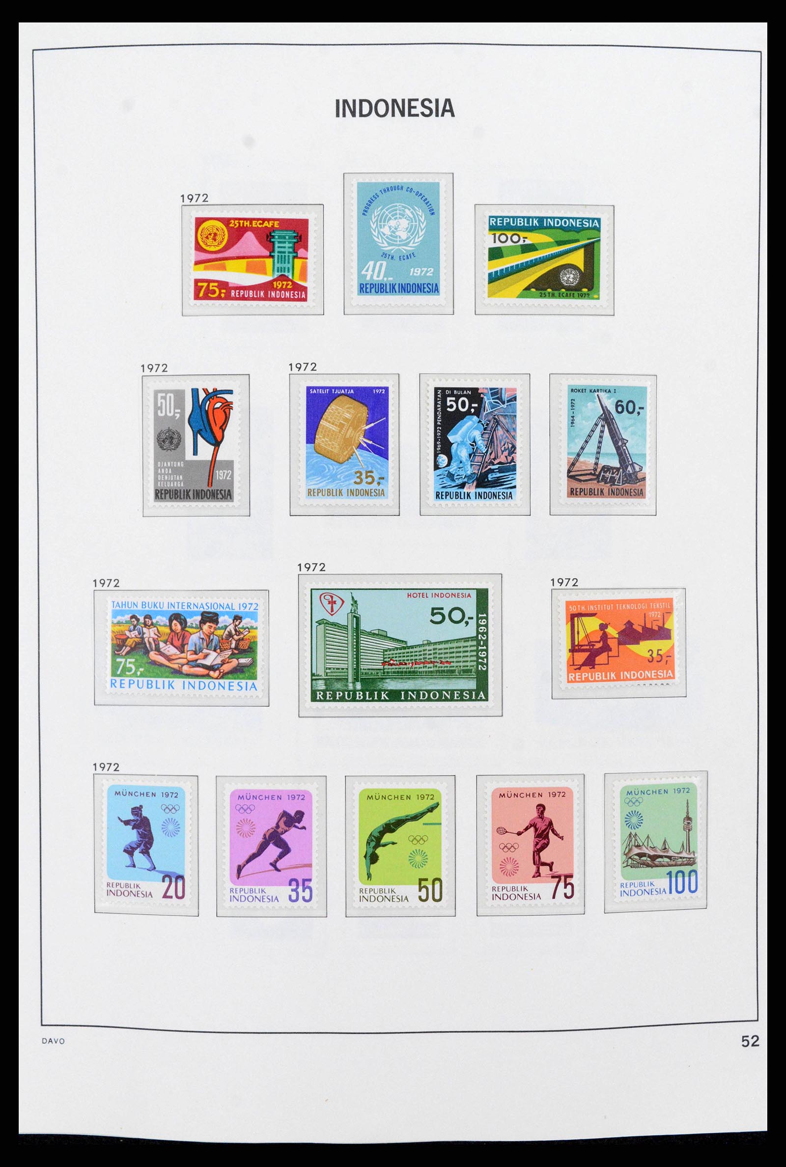 38272 0066 - Postzegelverzameling 38272 Indonesië 1949-2009.