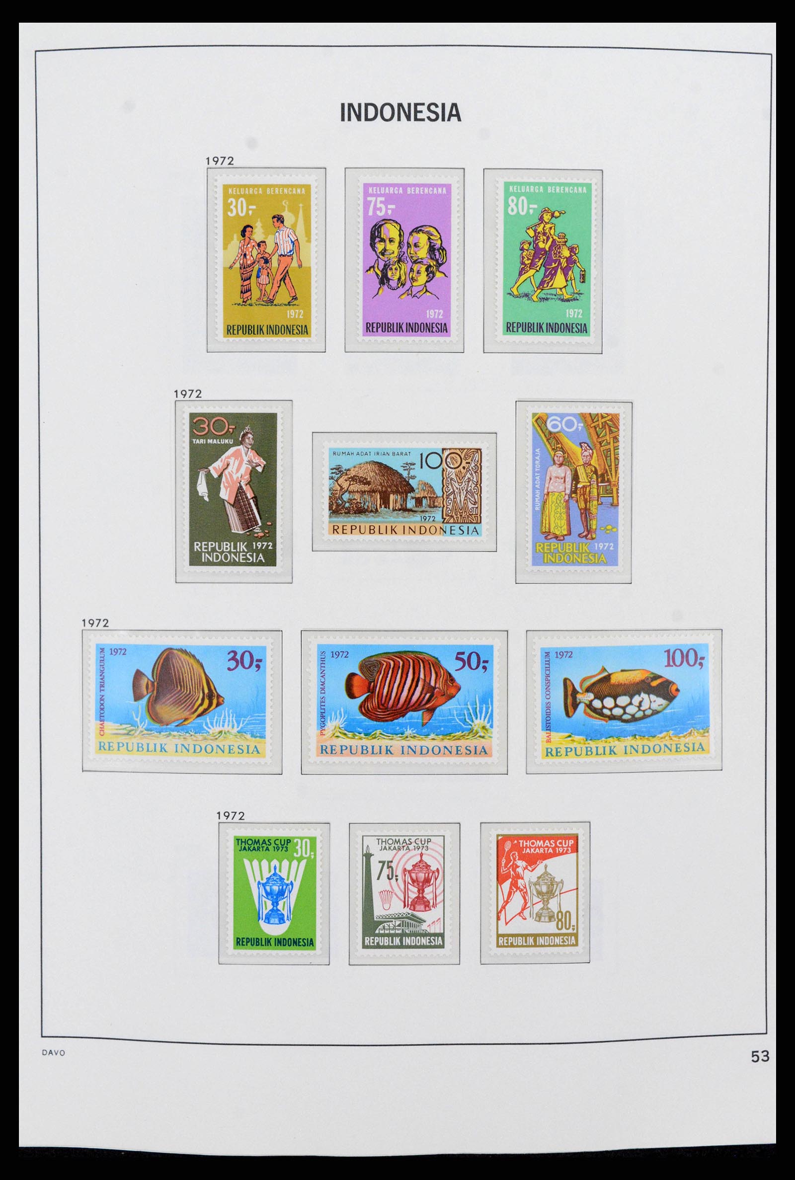 38272 0067 - Postzegelverzameling 38272 Indonesië 1949-2009.