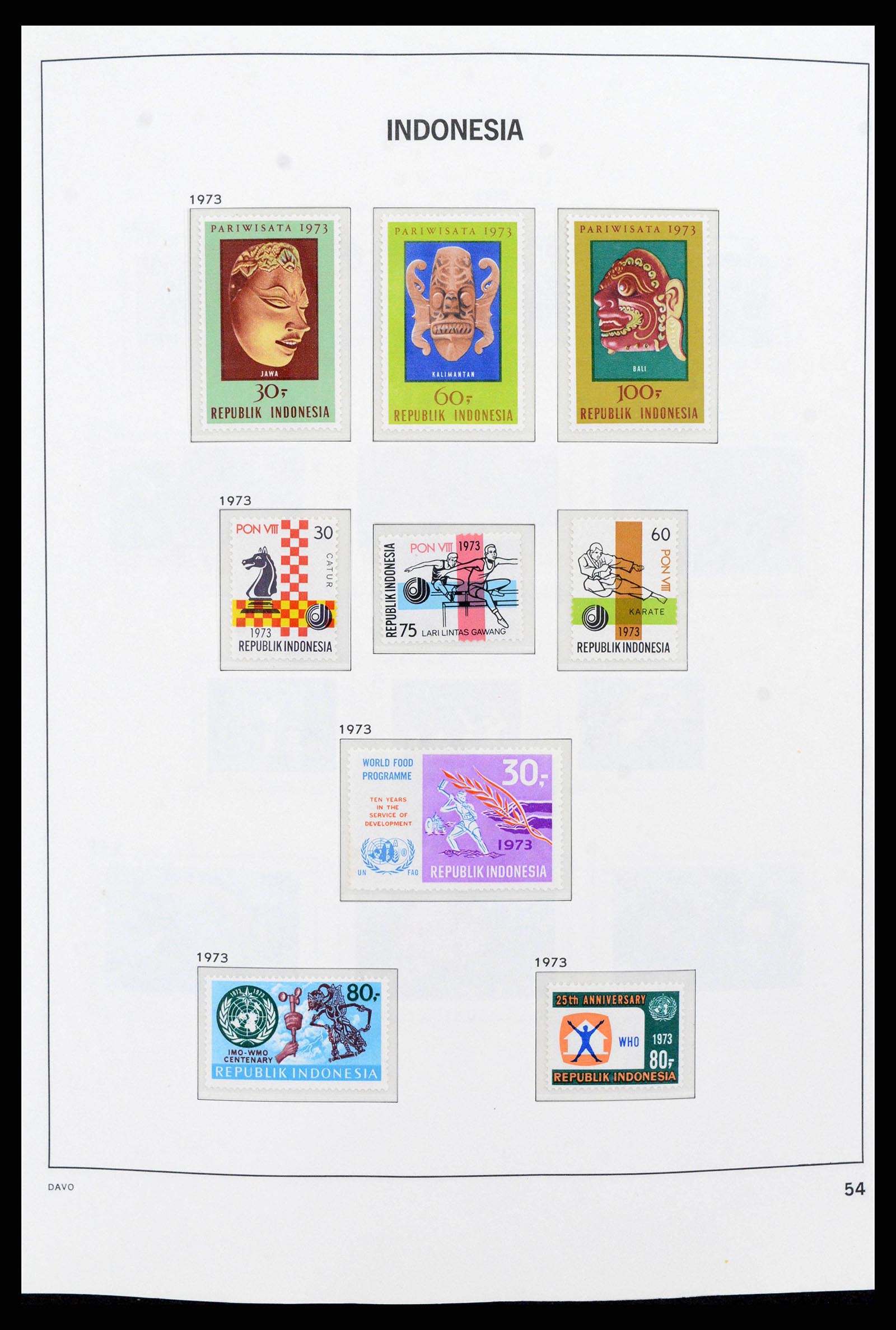 38272 0068 - Postzegelverzameling 38272 Indonesië 1949-2009.