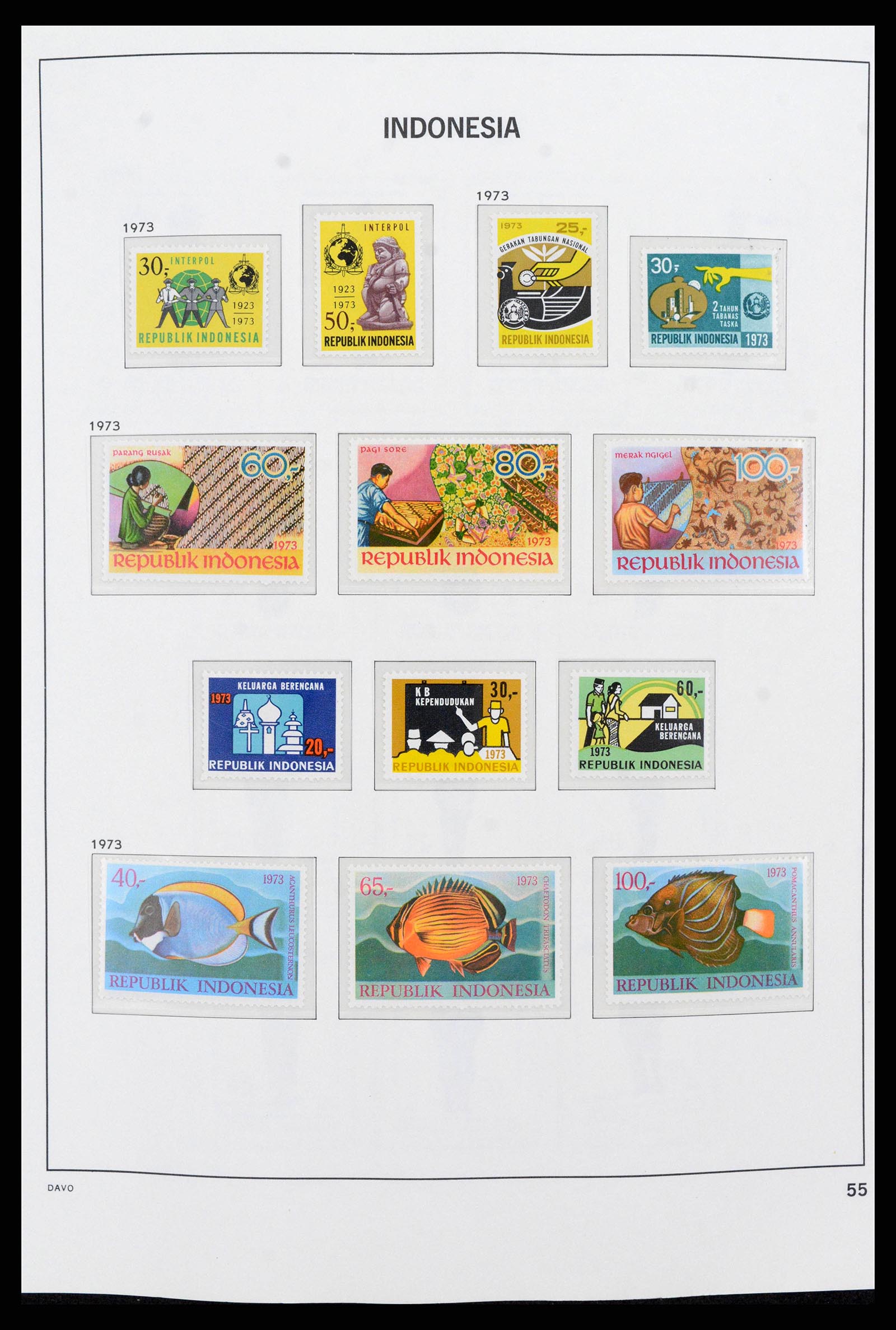 38272 0069 - Postzegelverzameling 38272 Indonesië 1949-2009.