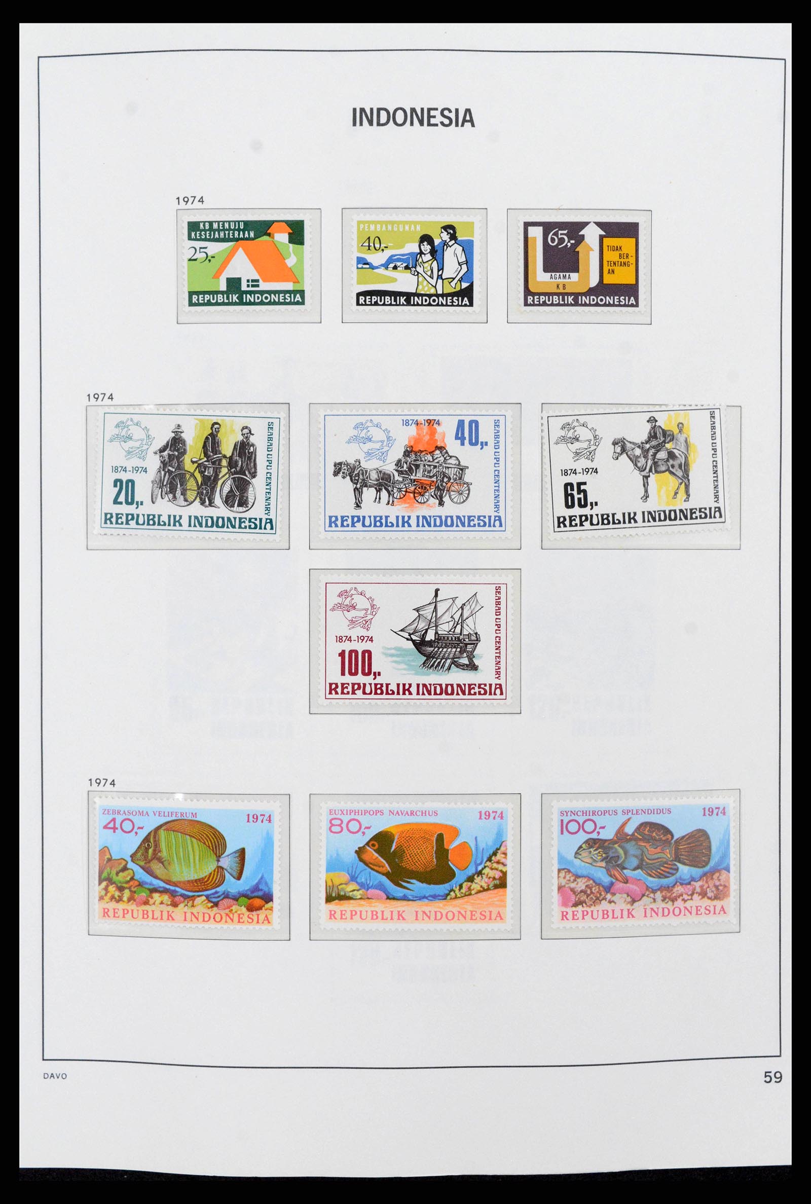 38272 0073 - Postzegelverzameling 38272 Indonesië 1949-2009.