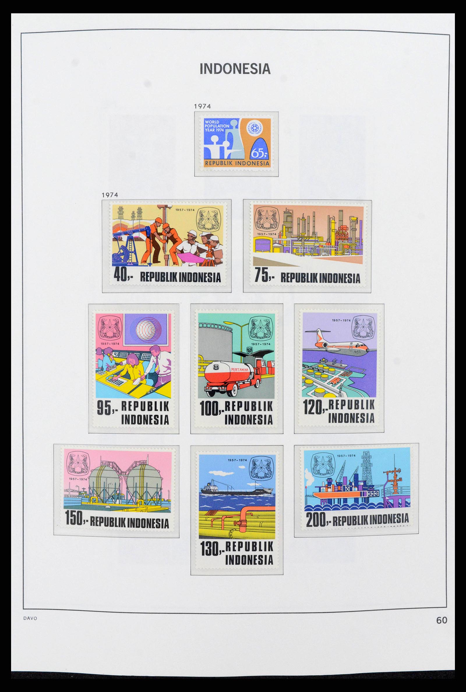 38272 0074 - Postzegelverzameling 38272 Indonesië 1949-2009.