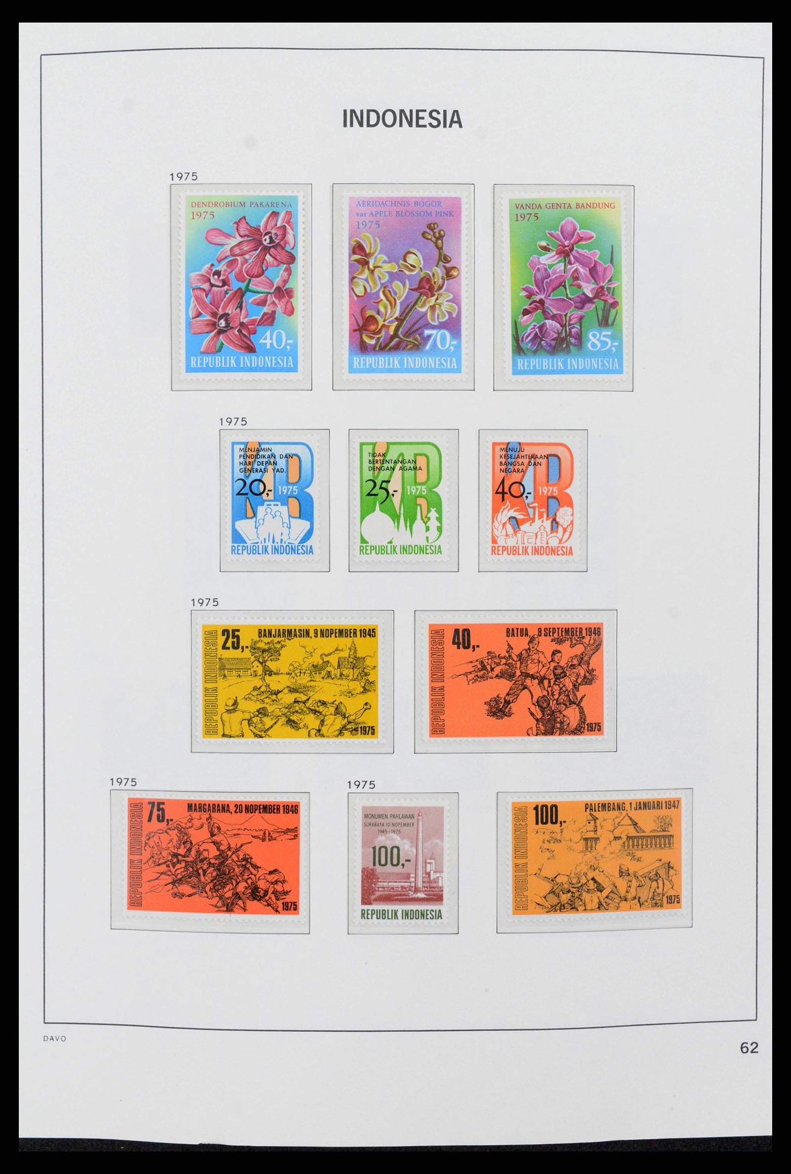 38272 0076 - Postzegelverzameling 38272 Indonesië 1949-2009.