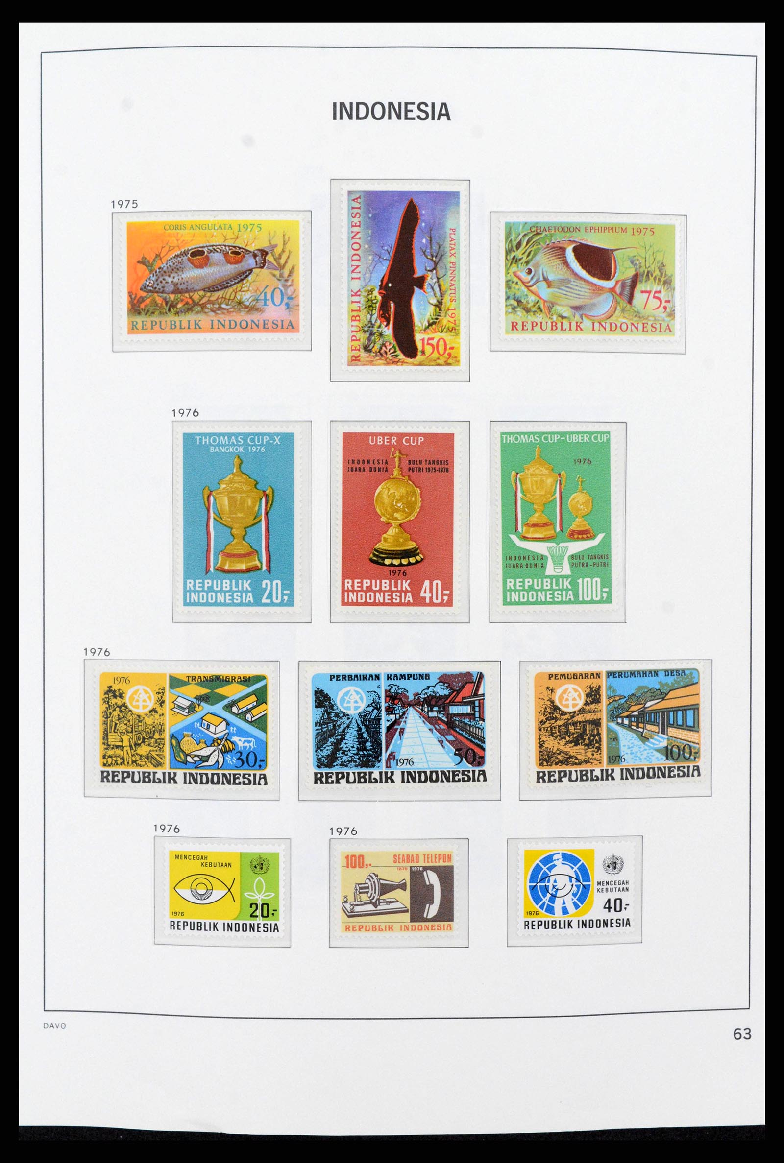 38272 0077 - Postzegelverzameling 38272 Indonesië 1949-2009.