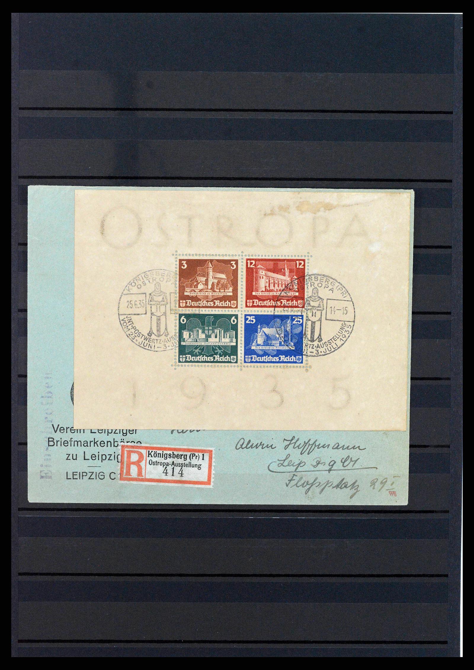 38273 0001 - Postzegelverzameling 38273 Duitsland Ostropa 1935.