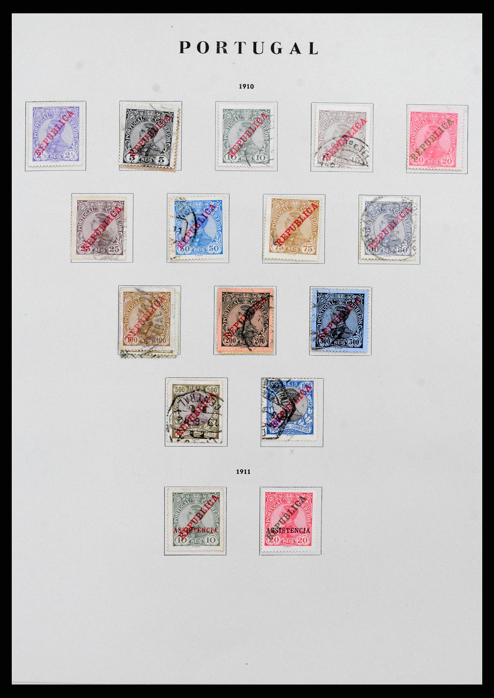 38280 0010 - Postzegelverzameling 38280 Portugal 1853-1990.