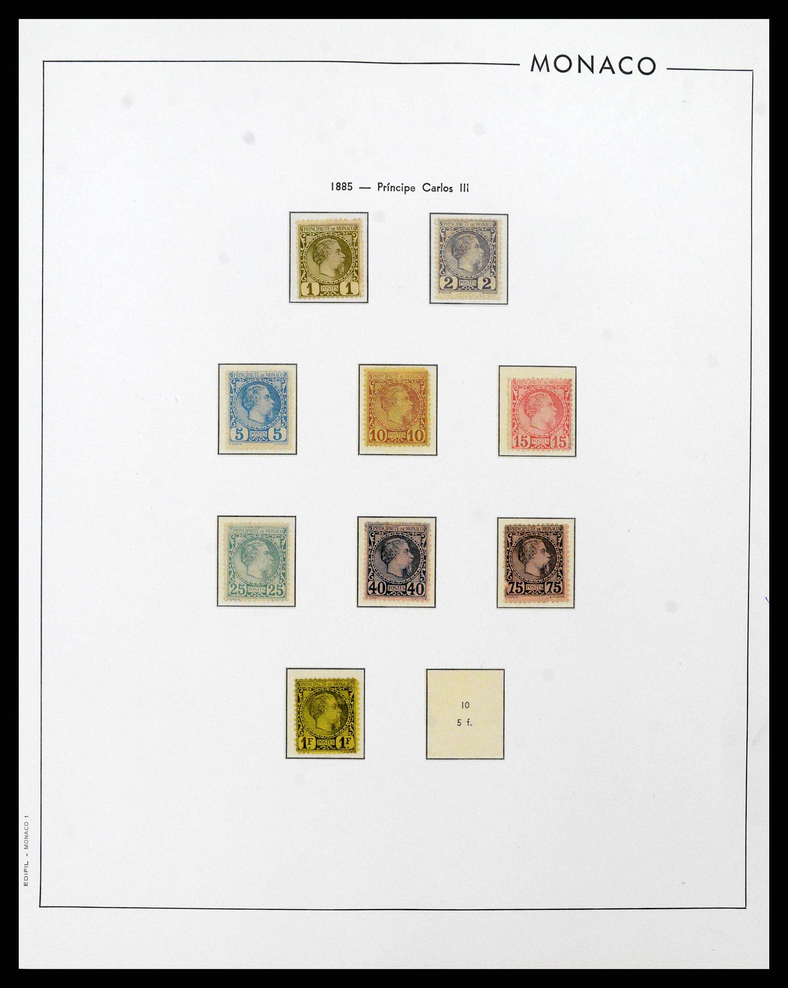 38283 0001 - Postzegelverzameling 38283 Monaco 1885-1989.
