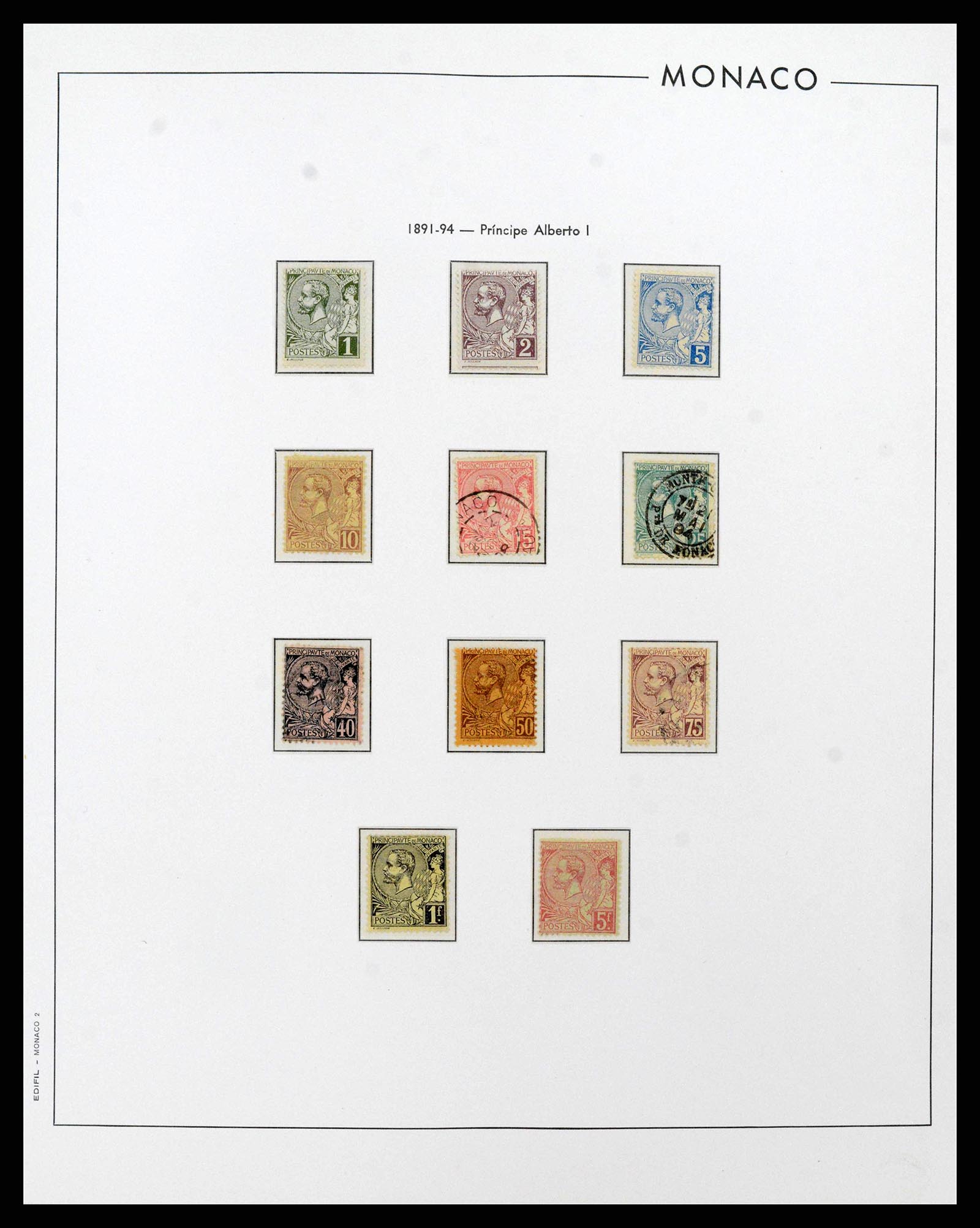 38283 0002 - Postzegelverzameling 38283 Monaco 1885-1989.