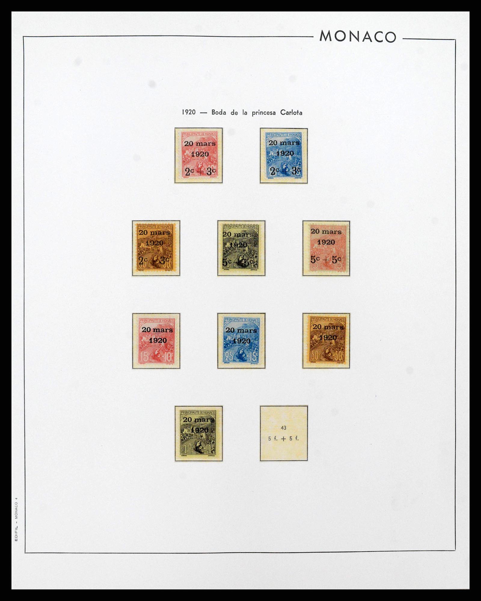 38283 0004 - Postzegelverzameling 38283 Monaco 1885-1989.