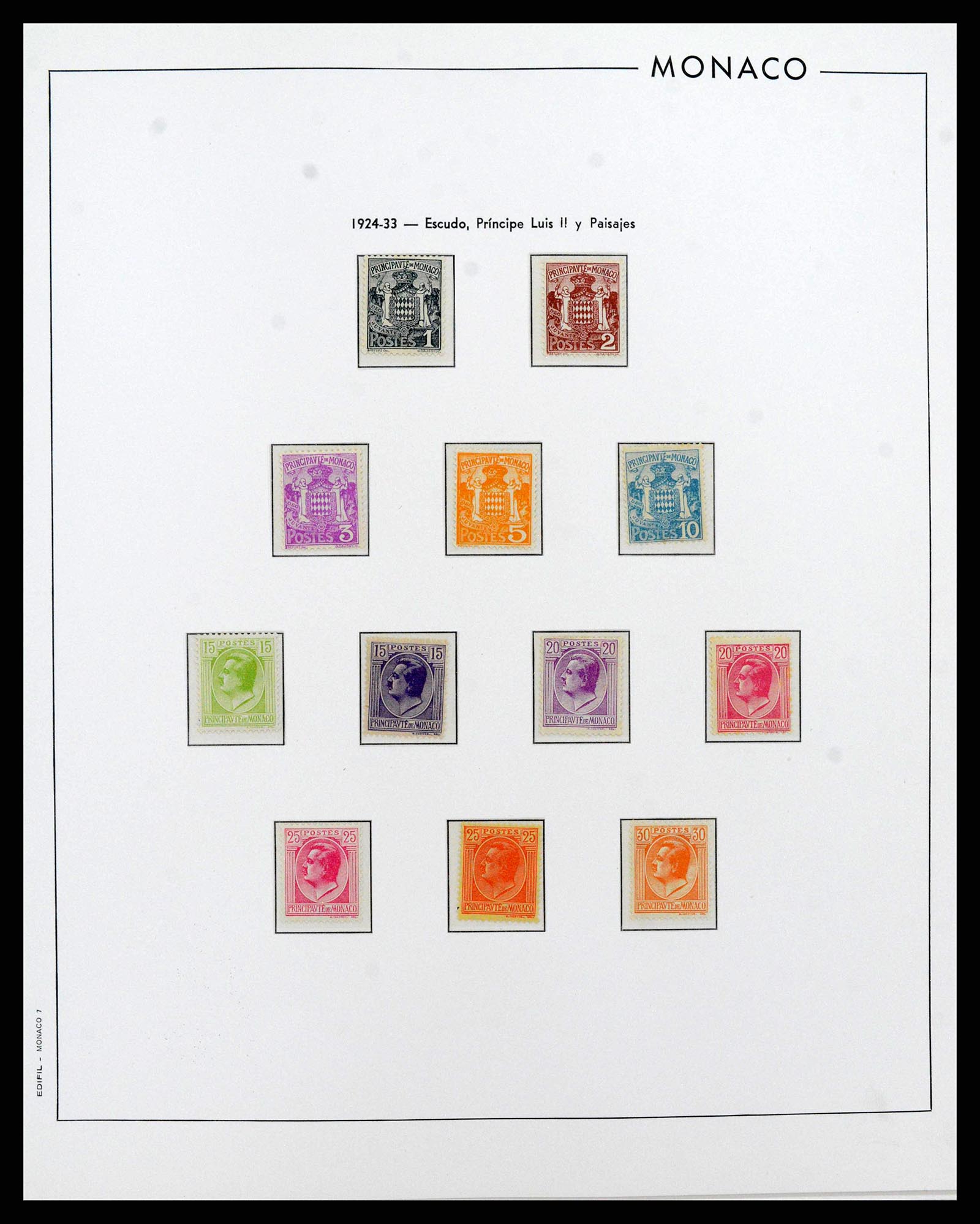 38283 0007 - Postzegelverzameling 38283 Monaco 1885-1989.