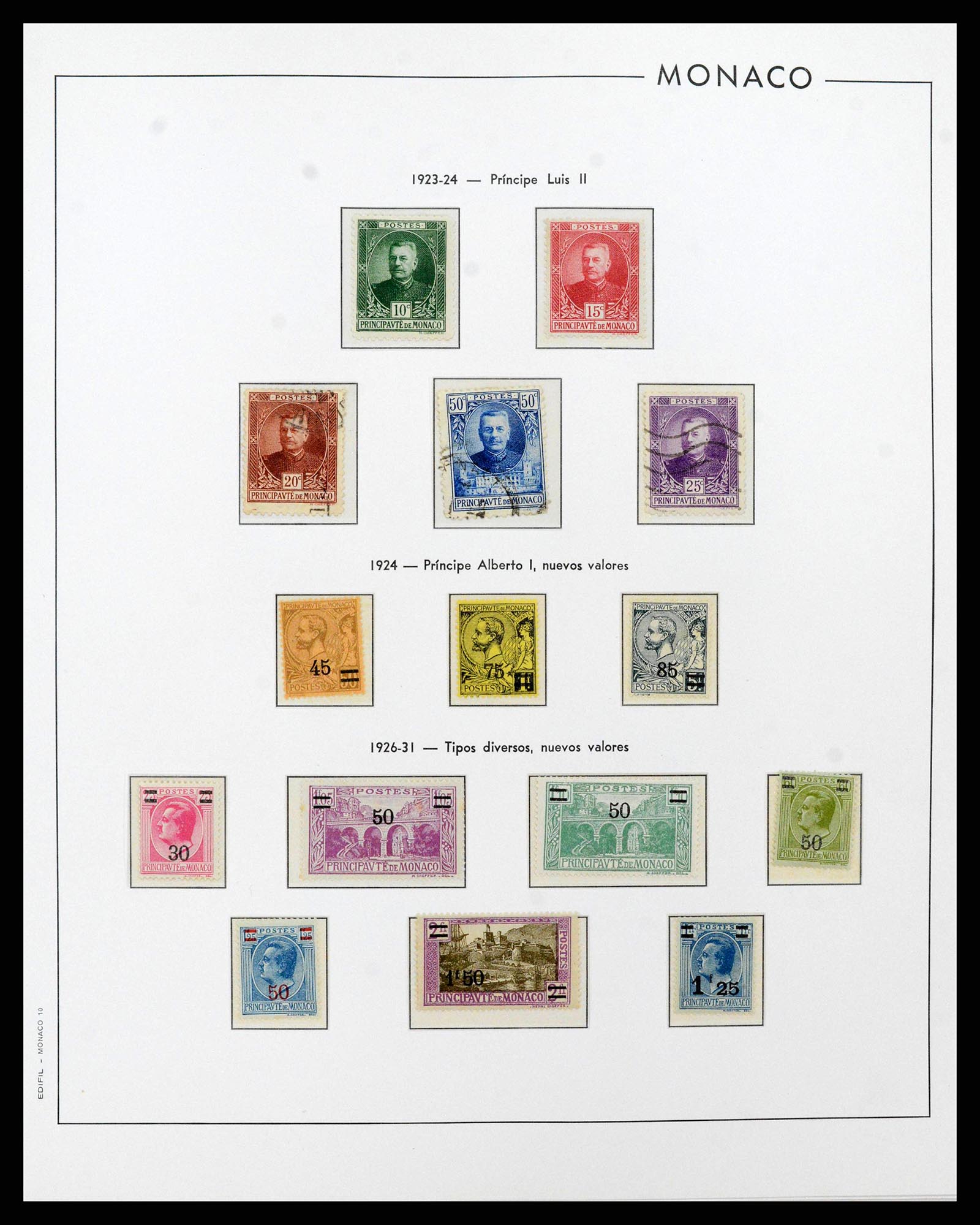 38283 0010 - Postzegelverzameling 38283 Monaco 1885-1989.