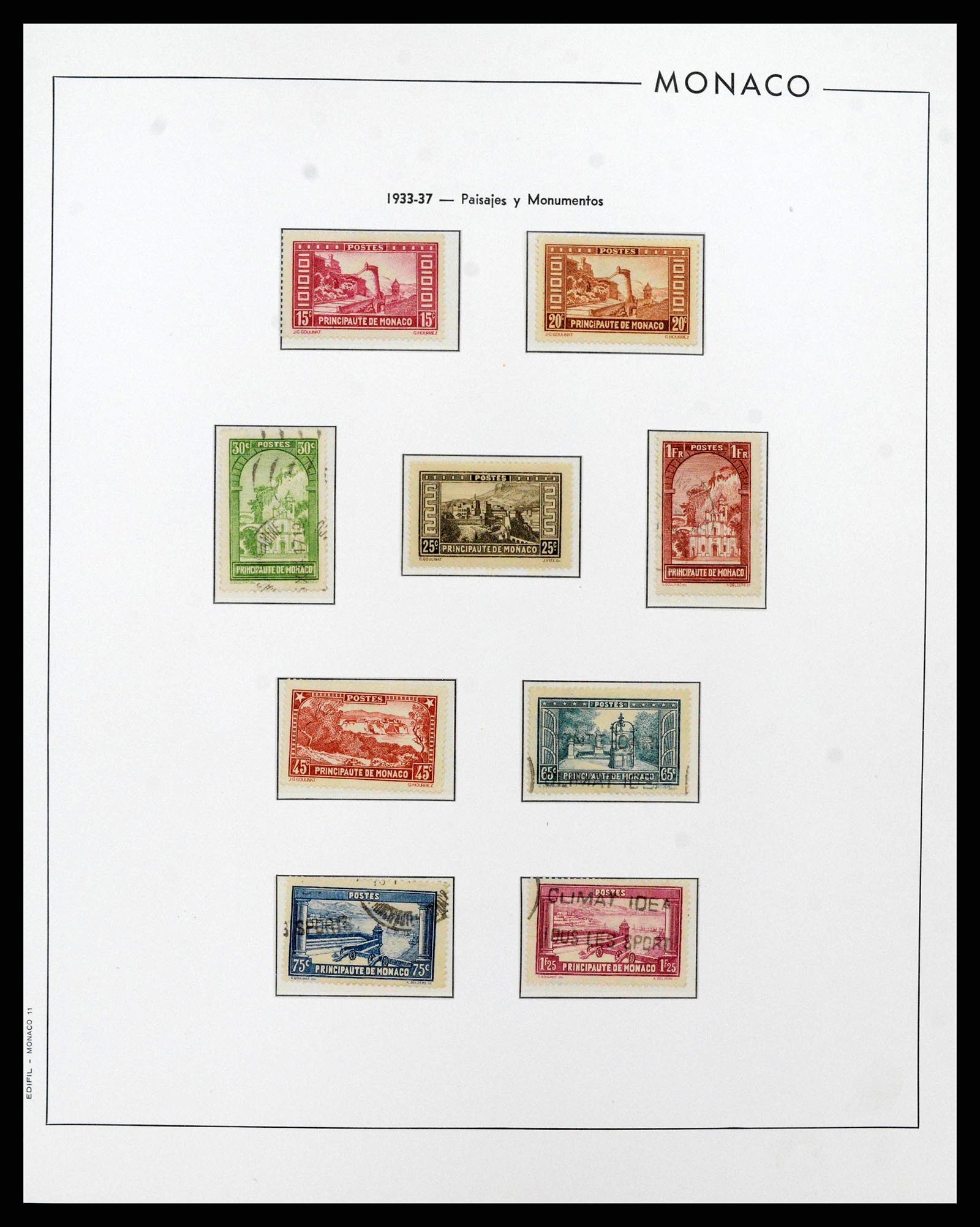 38283 0011 - Postzegelverzameling 38283 Monaco 1885-1989.