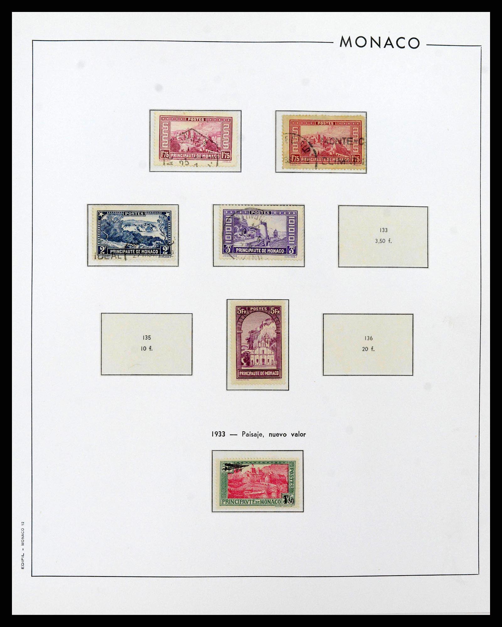 38283 0012 - Postzegelverzameling 38283 Monaco 1885-1989.
