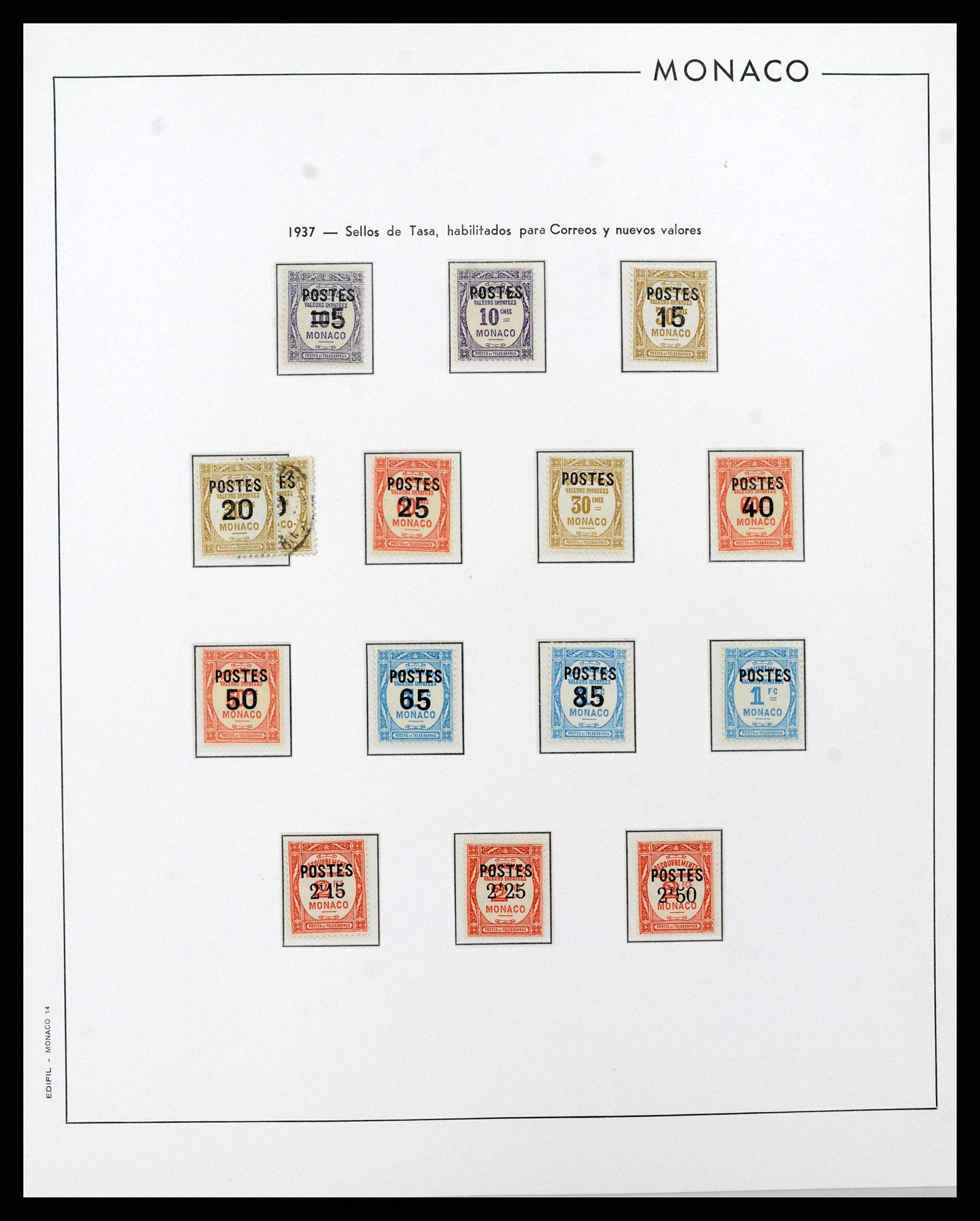 38283 0014 - Postzegelverzameling 38283 Monaco 1885-1989.