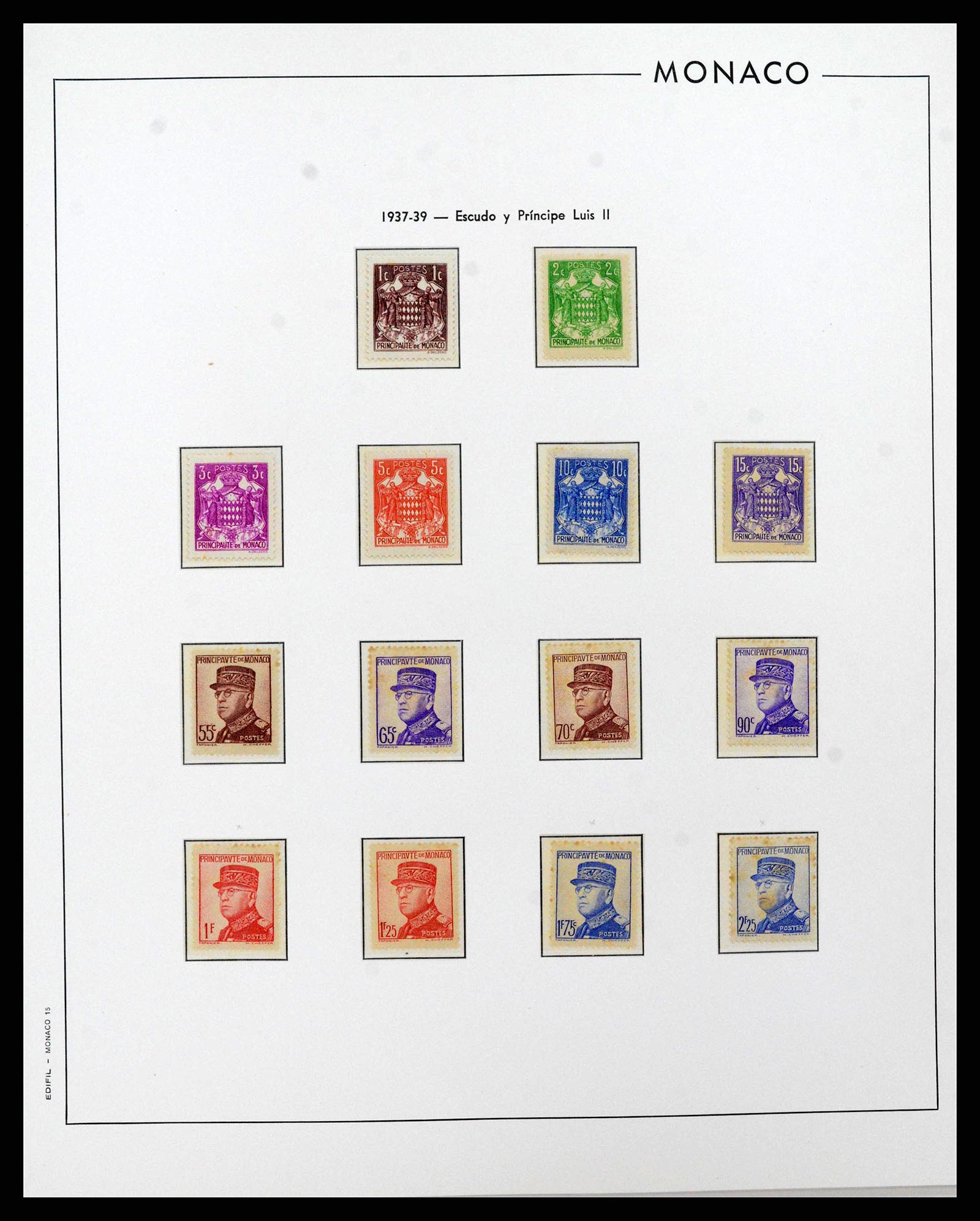 38283 0015 - Postzegelverzameling 38283 Monaco 1885-1989.