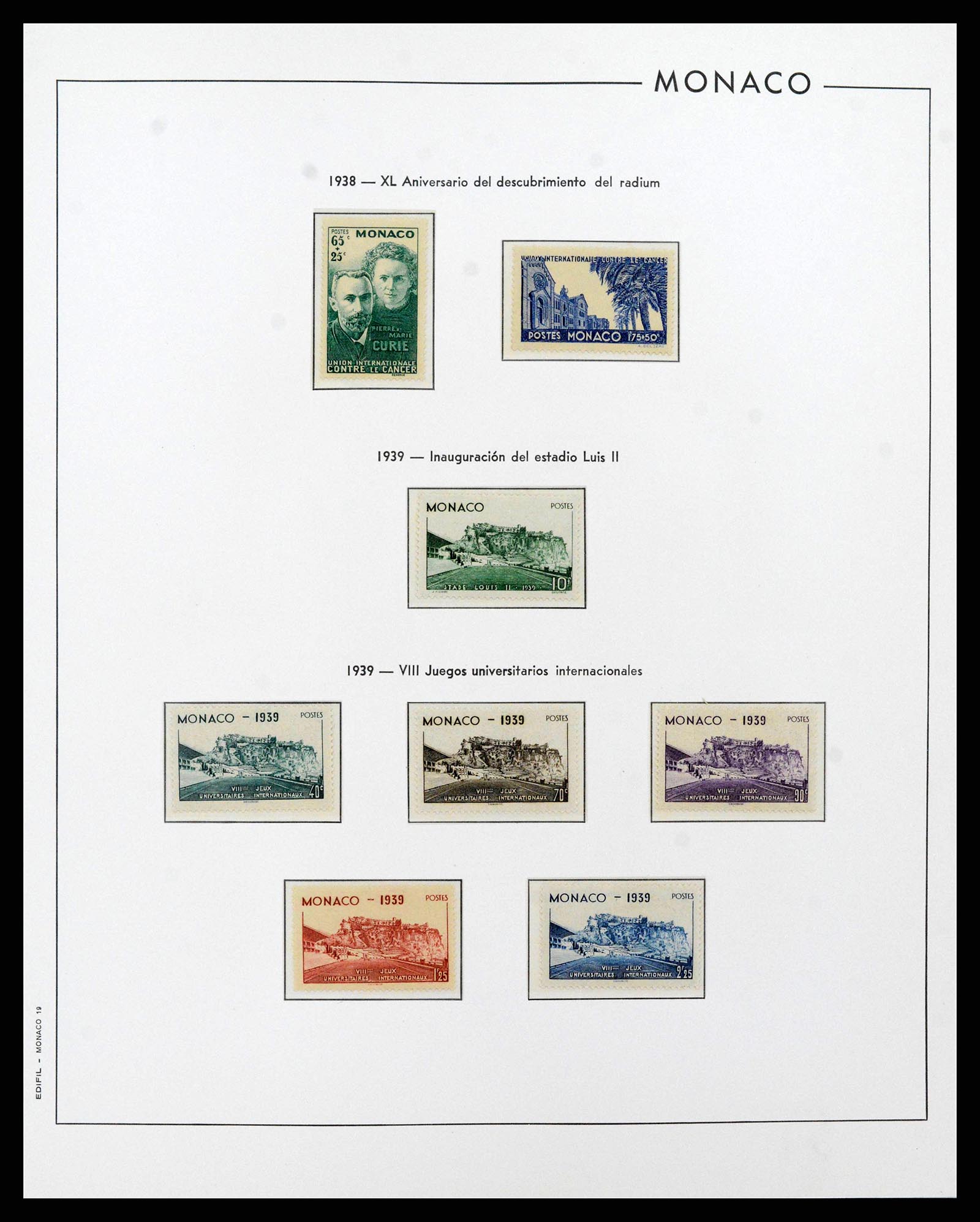 38283 0019 - Postzegelverzameling 38283 Monaco 1885-1989.