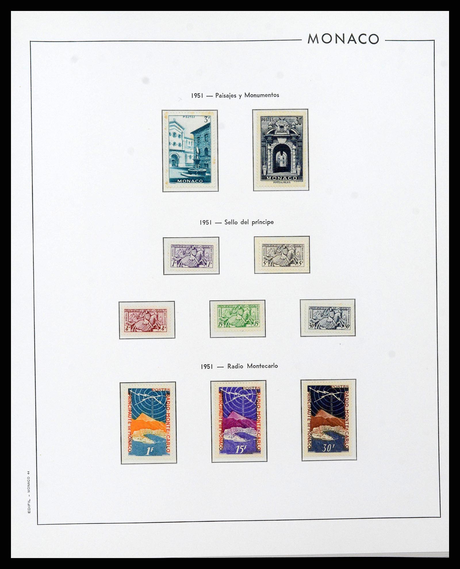 38283 0041 - Postzegelverzameling 38283 Monaco 1885-1989.