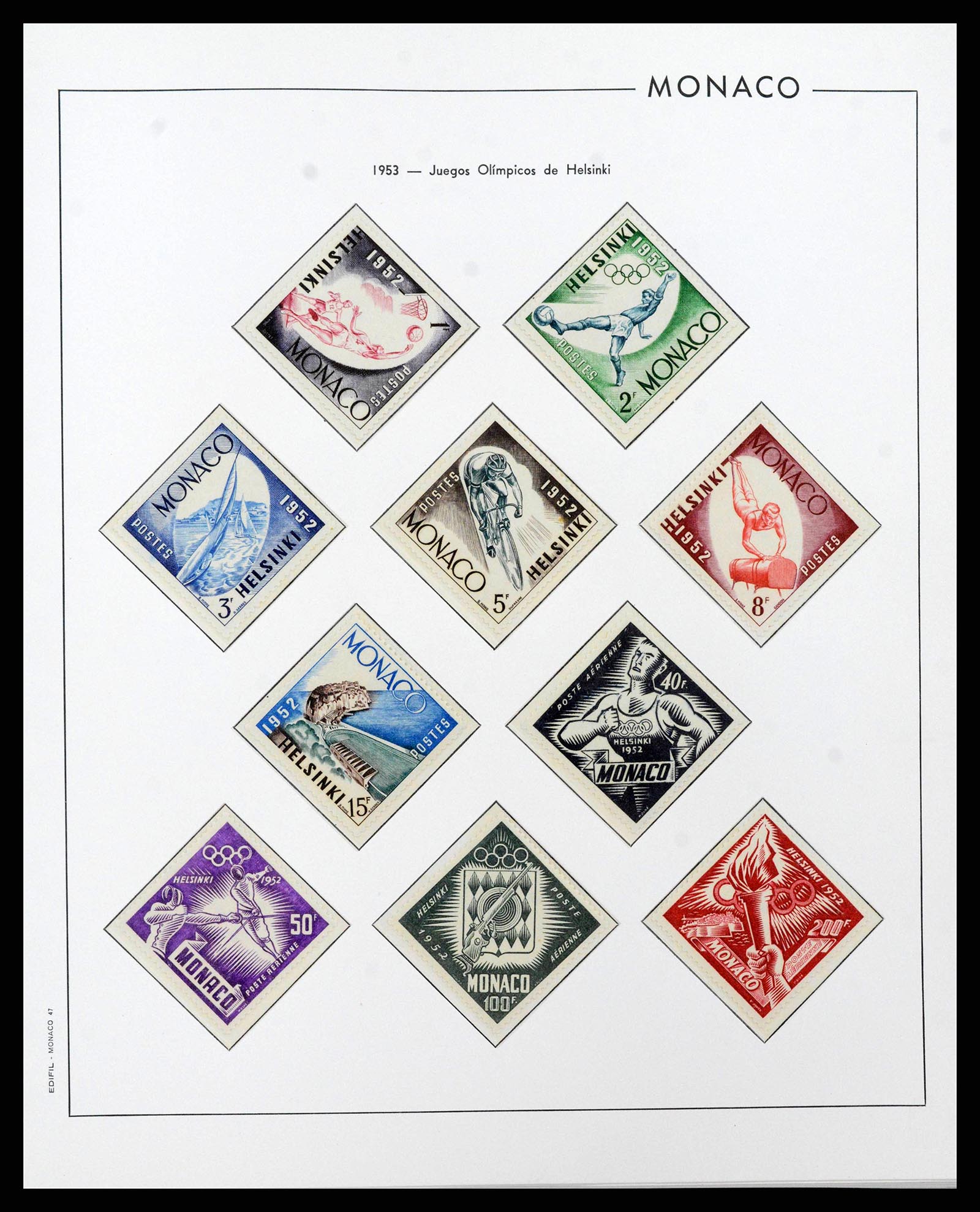 38283 0044 - Postzegelverzameling 38283 Monaco 1885-1989.