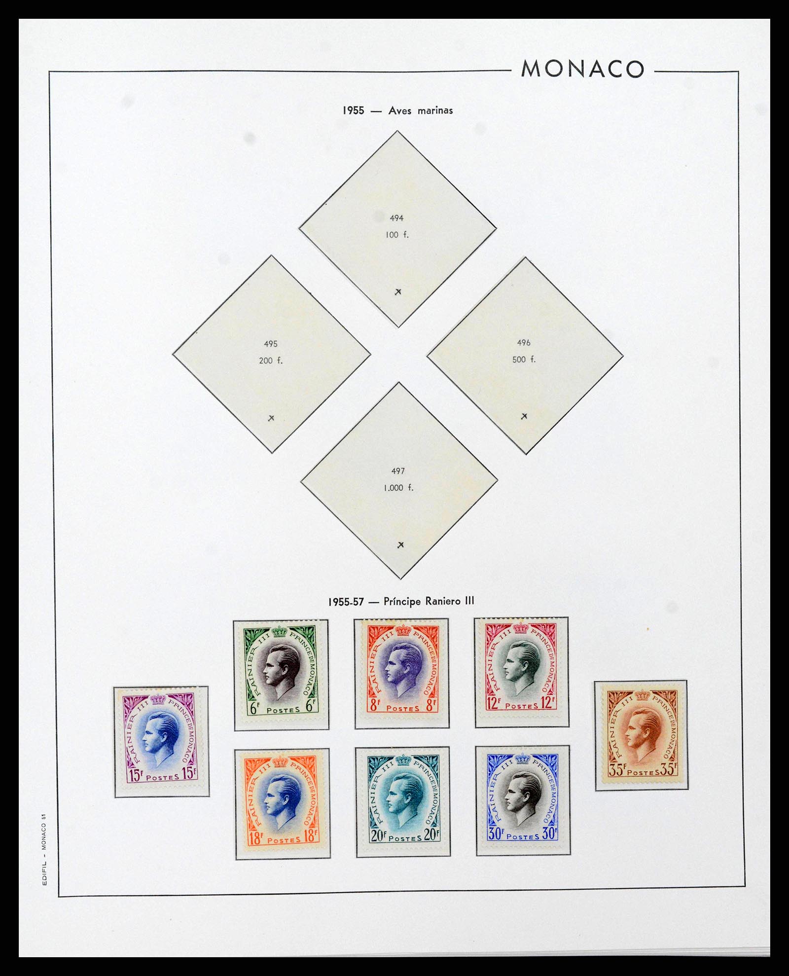38283 0048 - Postzegelverzameling 38283 Monaco 1885-1989.