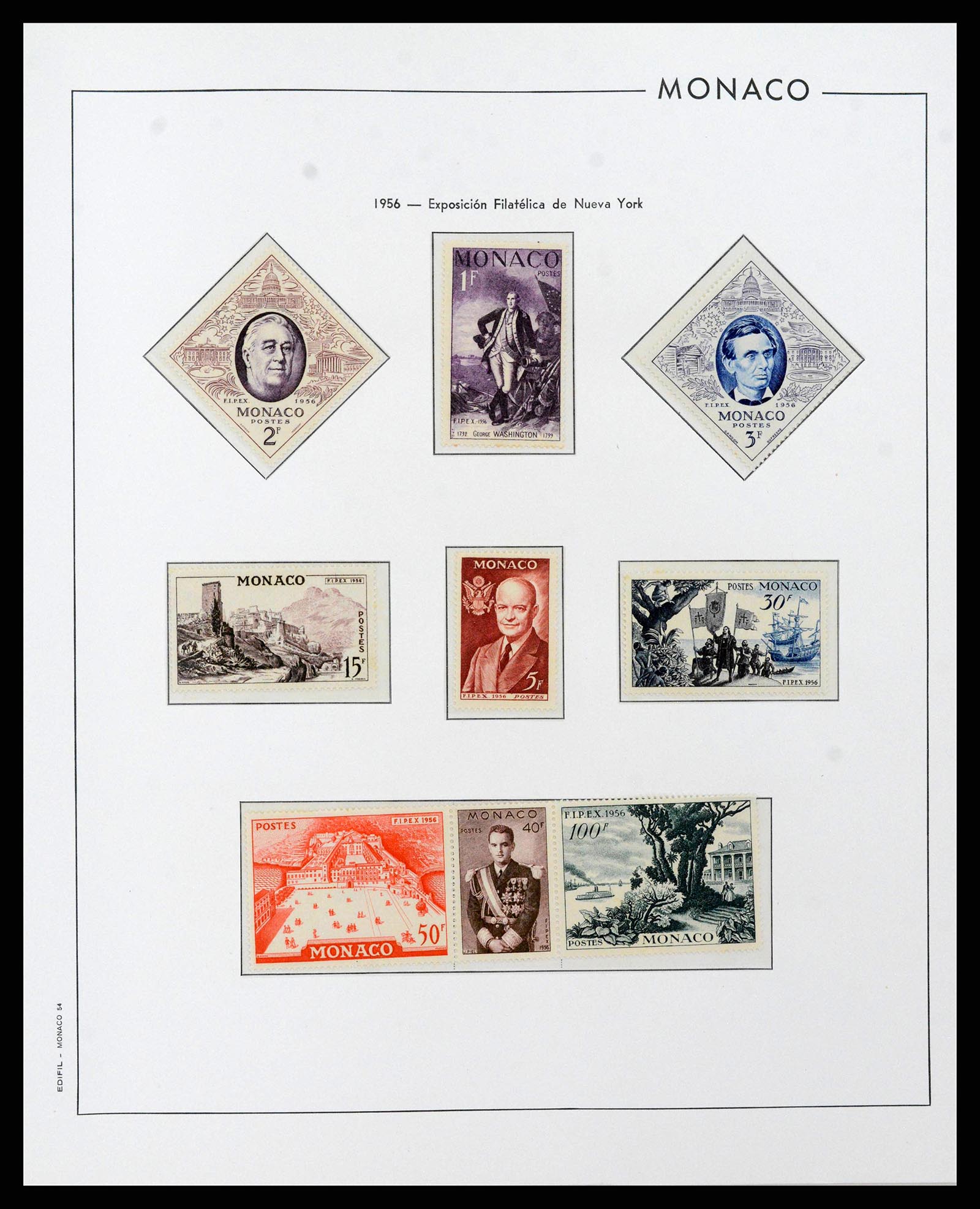 38283 0051 - Postzegelverzameling 38283 Monaco 1885-1989.