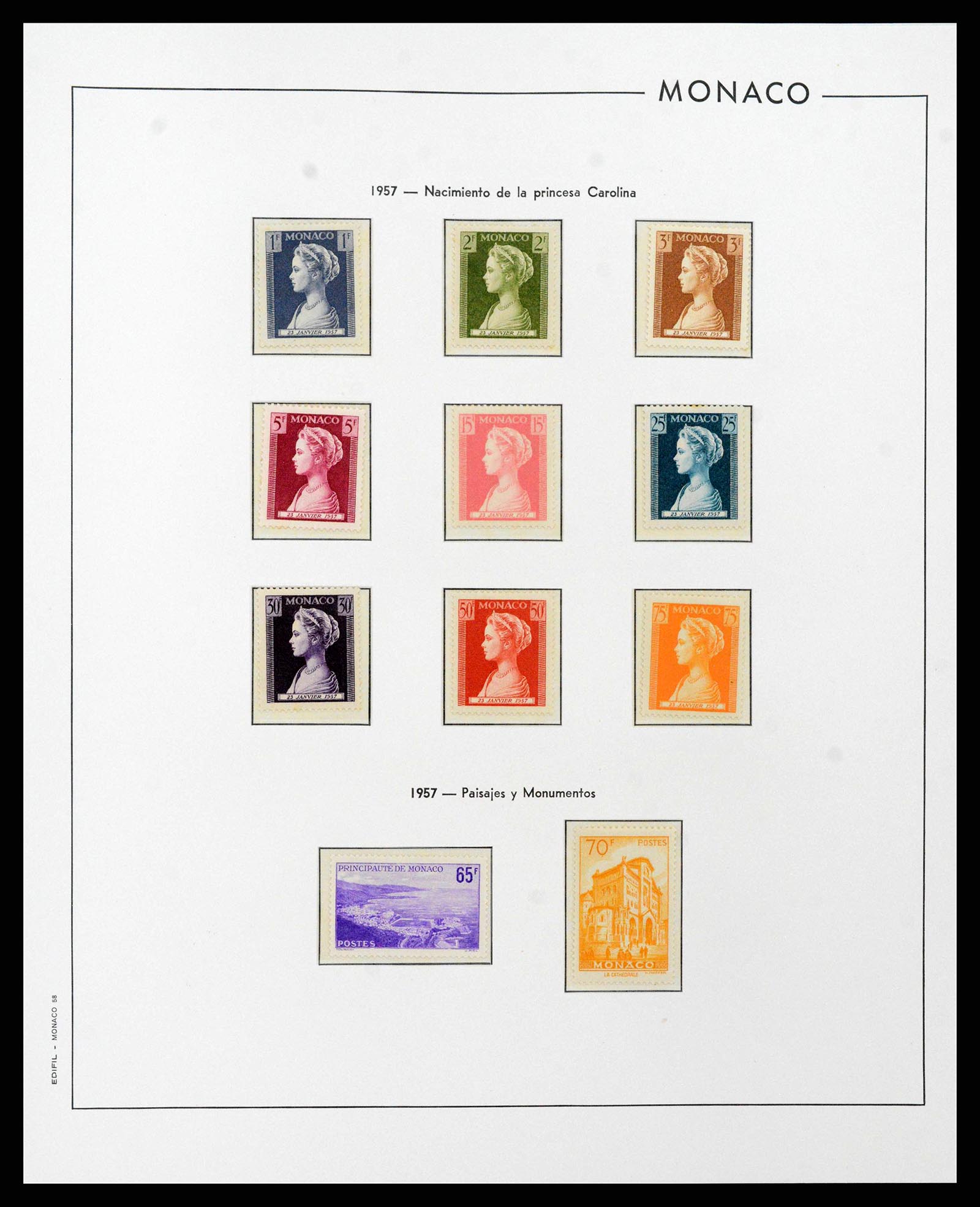 38283 0054 - Postzegelverzameling 38283 Monaco 1885-1989.