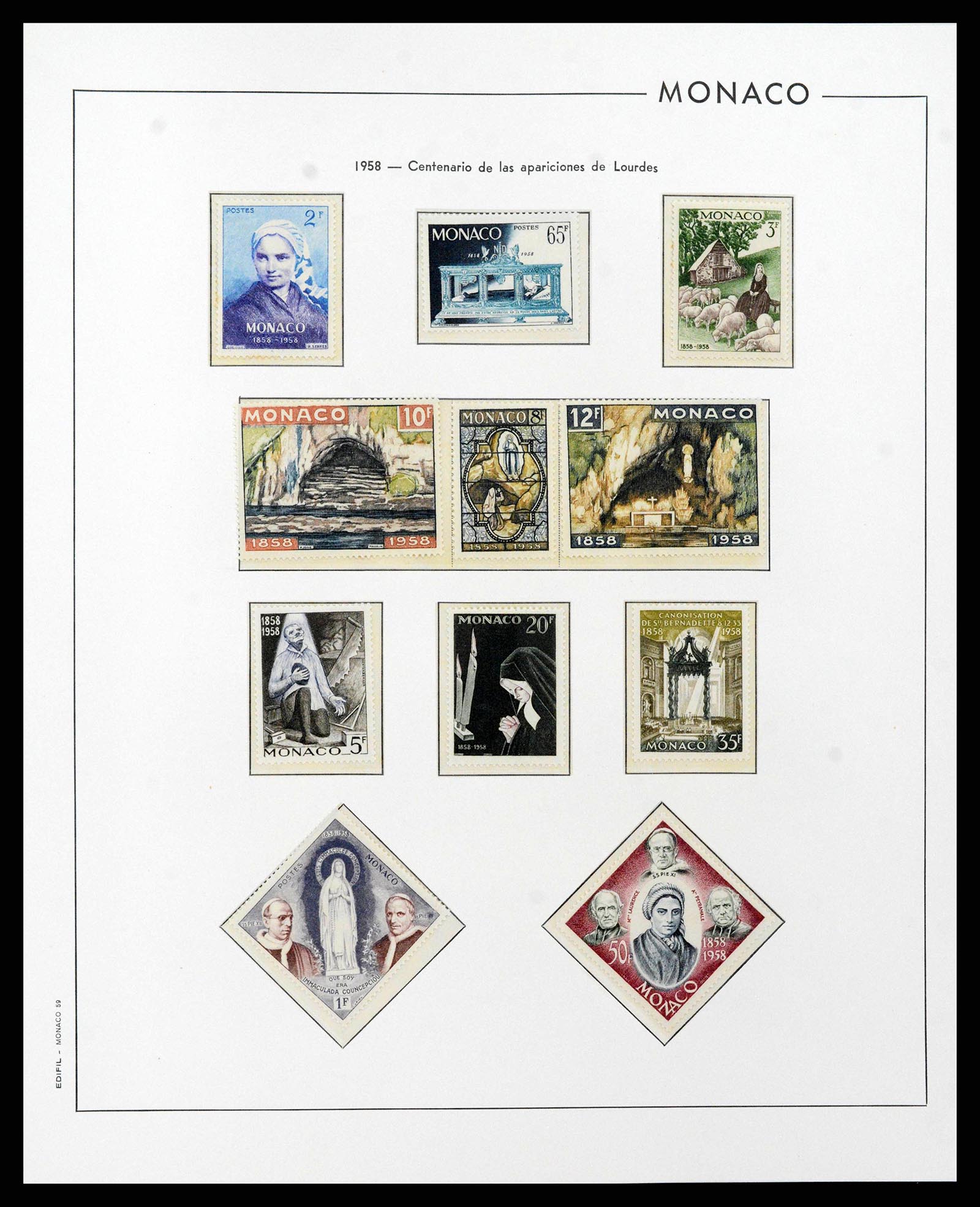 38283 0055 - Postzegelverzameling 38283 Monaco 1885-1989.