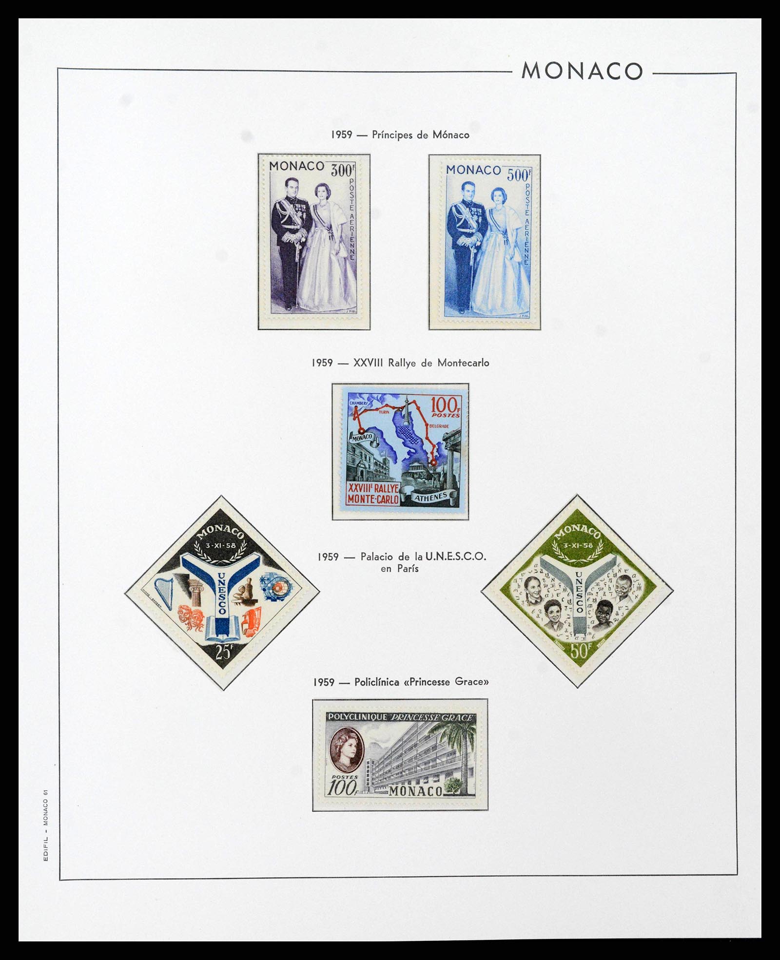 38283 0057 - Postzegelverzameling 38283 Monaco 1885-1989.