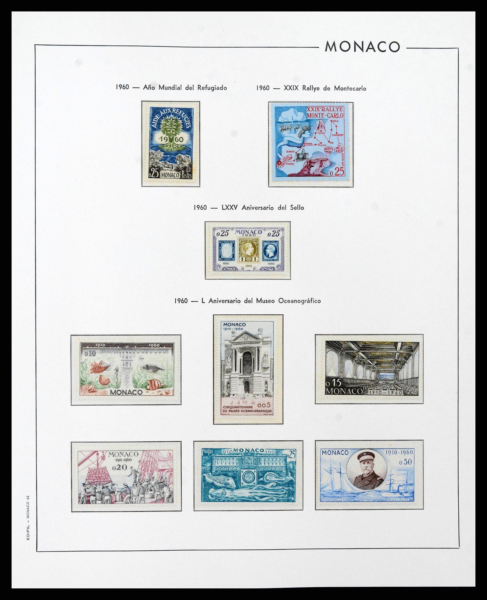 38283 0059 - Postzegelverzameling 38283 Monaco 1885-1989.
