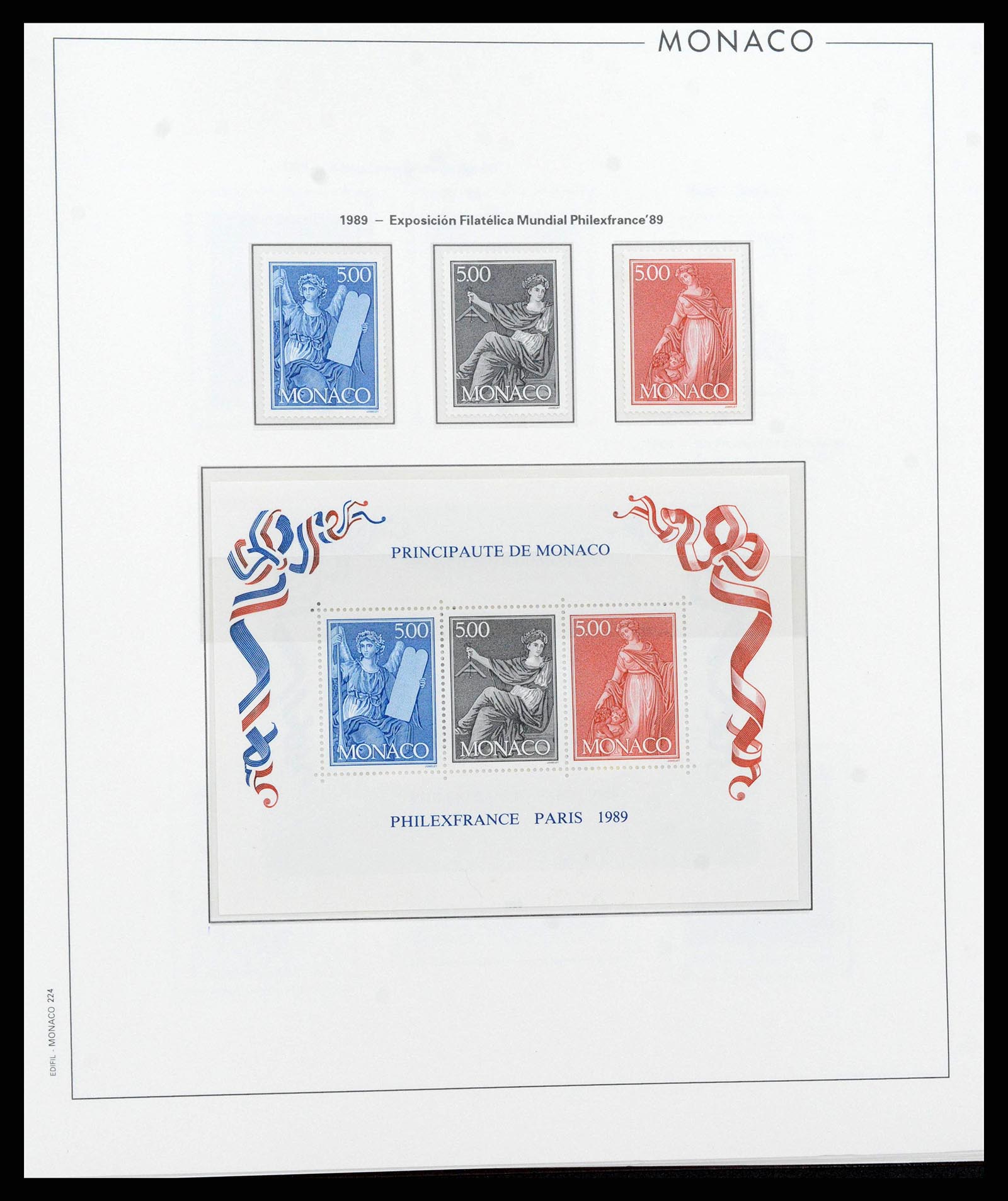 38283 0222 - Stamp collection 38283 Monaco 1885-1989.