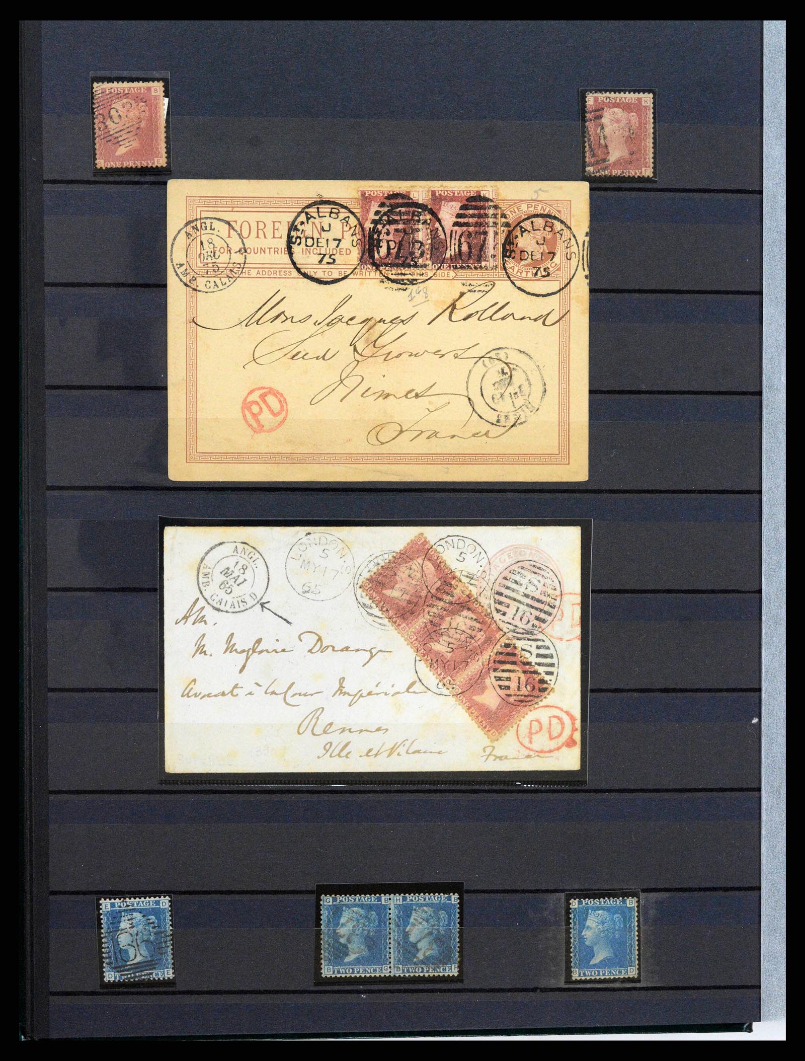 38290 0008 - Postzegelverzameling 38290 Engeland 1840-1900.