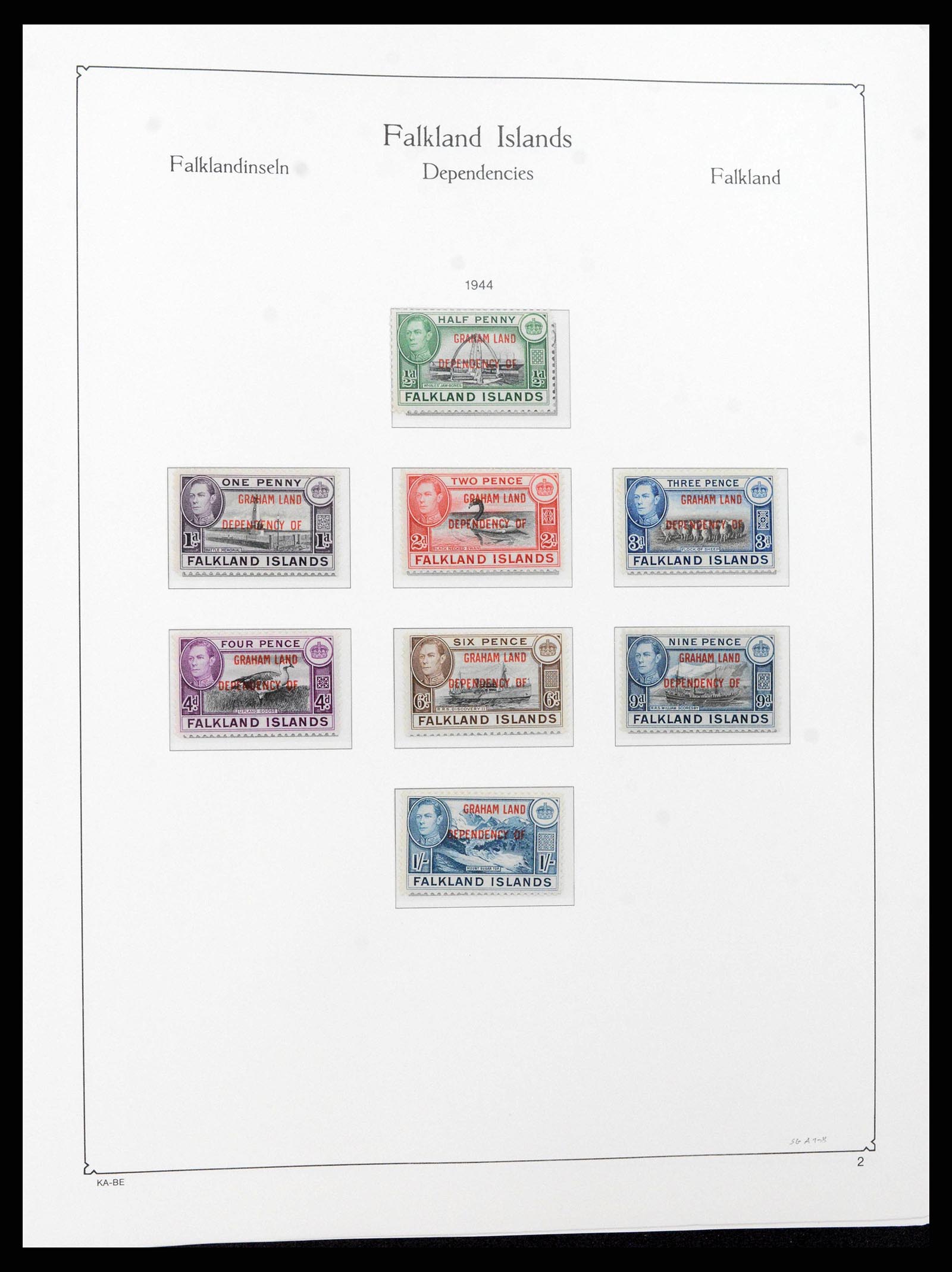 38291 0002 - Stamp collection 38291 Falkland Ìslands Dependencies 1944-2009.