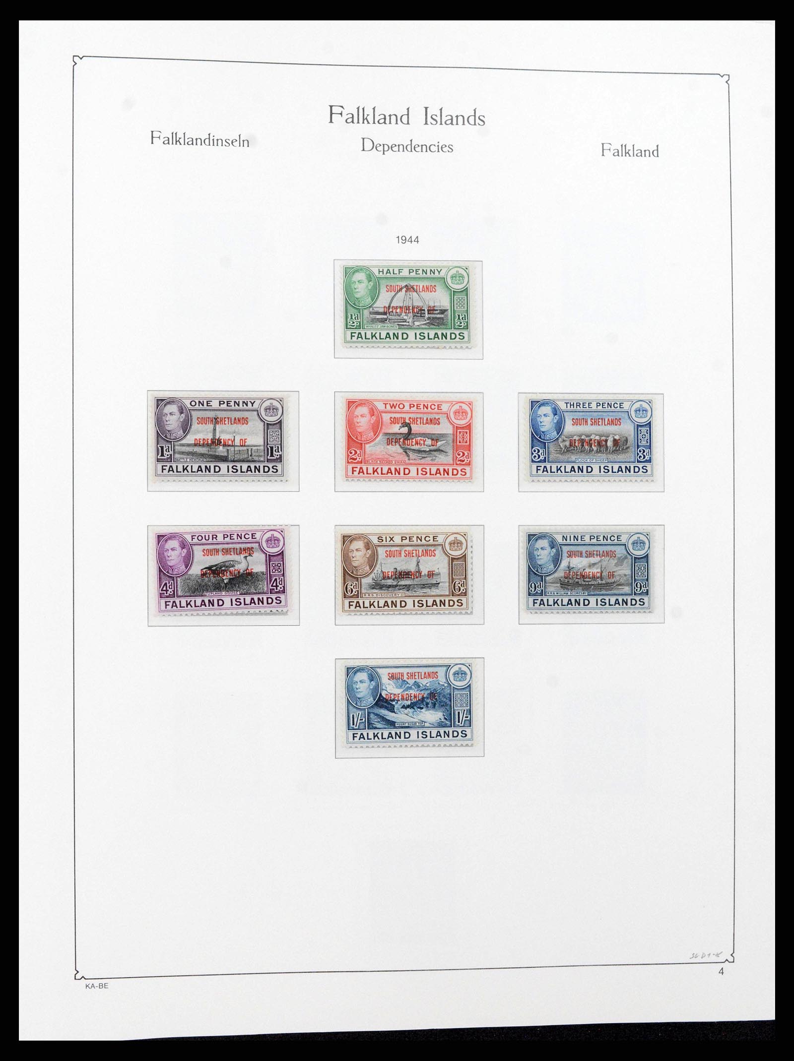 38291 0004 - Stamp collection 38291 Falkland Ìslands Dependencies 1944-2009.