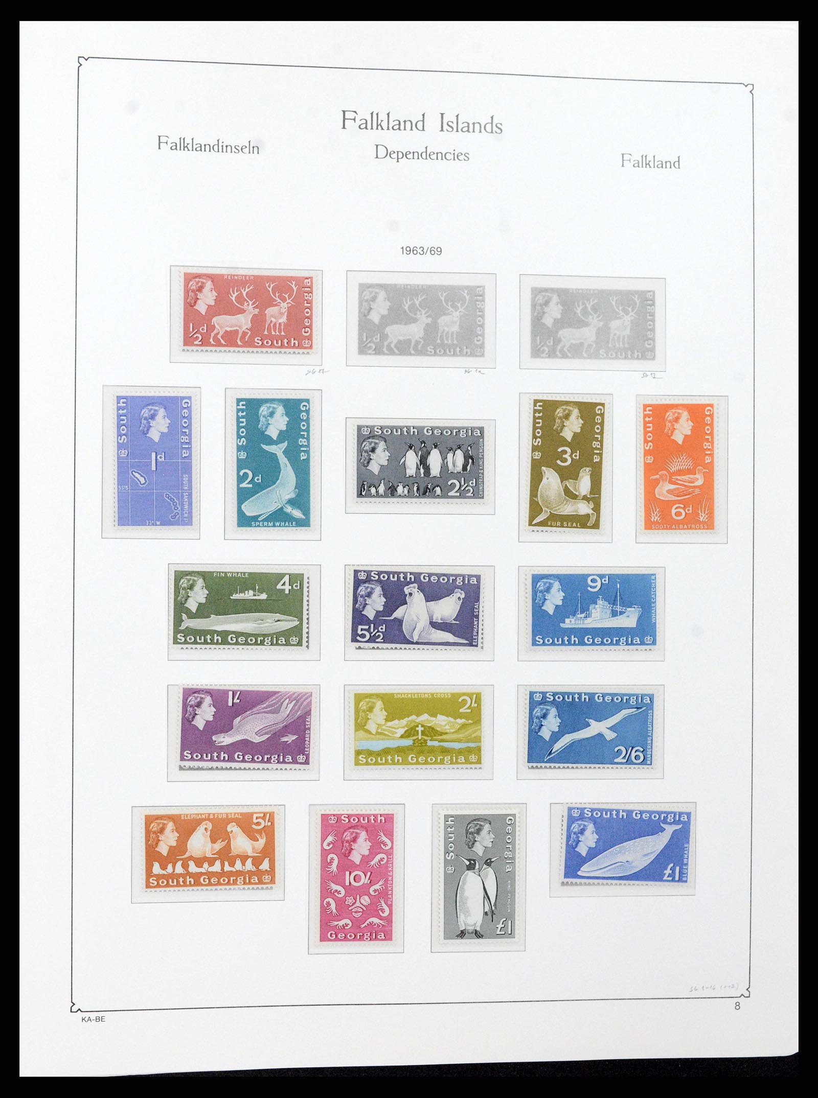 38291 0006 - Stamp collection 38291 Falkland Ìslands Dependencies 1944-2009.