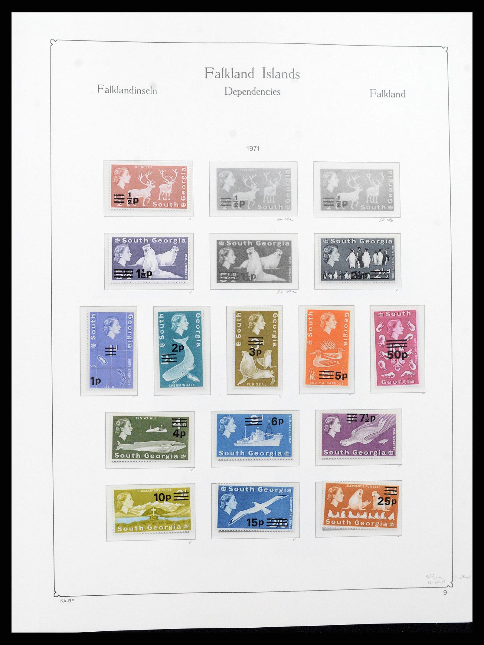 38291 0007 - Stamp collection 38291 Falkland Ìslands Dependencies 1944-2009.