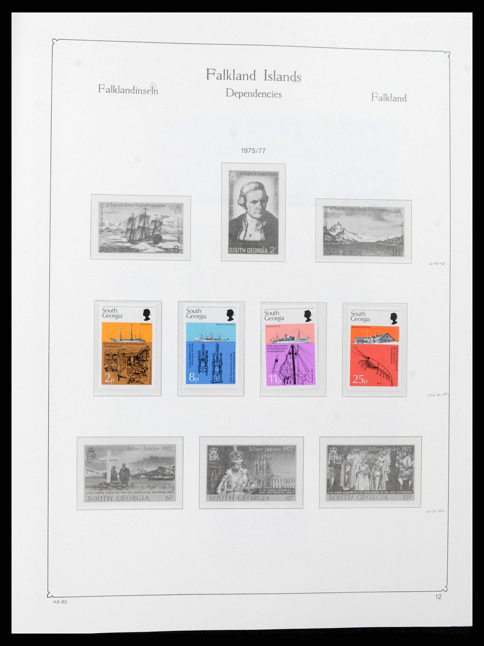 38291 0008 - Stamp collection 38291 Falkland Ìslands Dependencies 1944-2009.