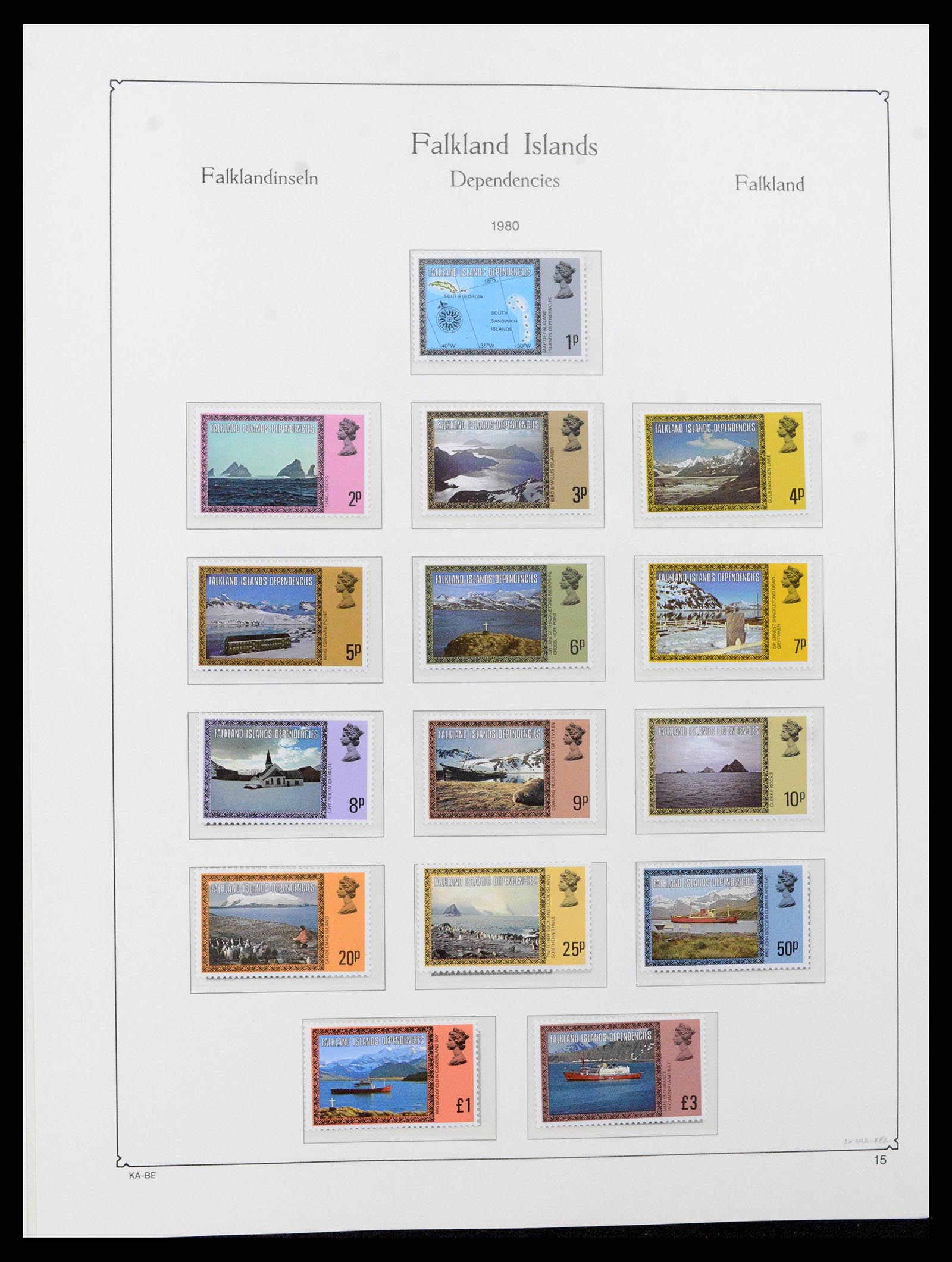 38291 0011 - Stamp collection 38291 Falkland Ìslands Dependencies 1944-2009.