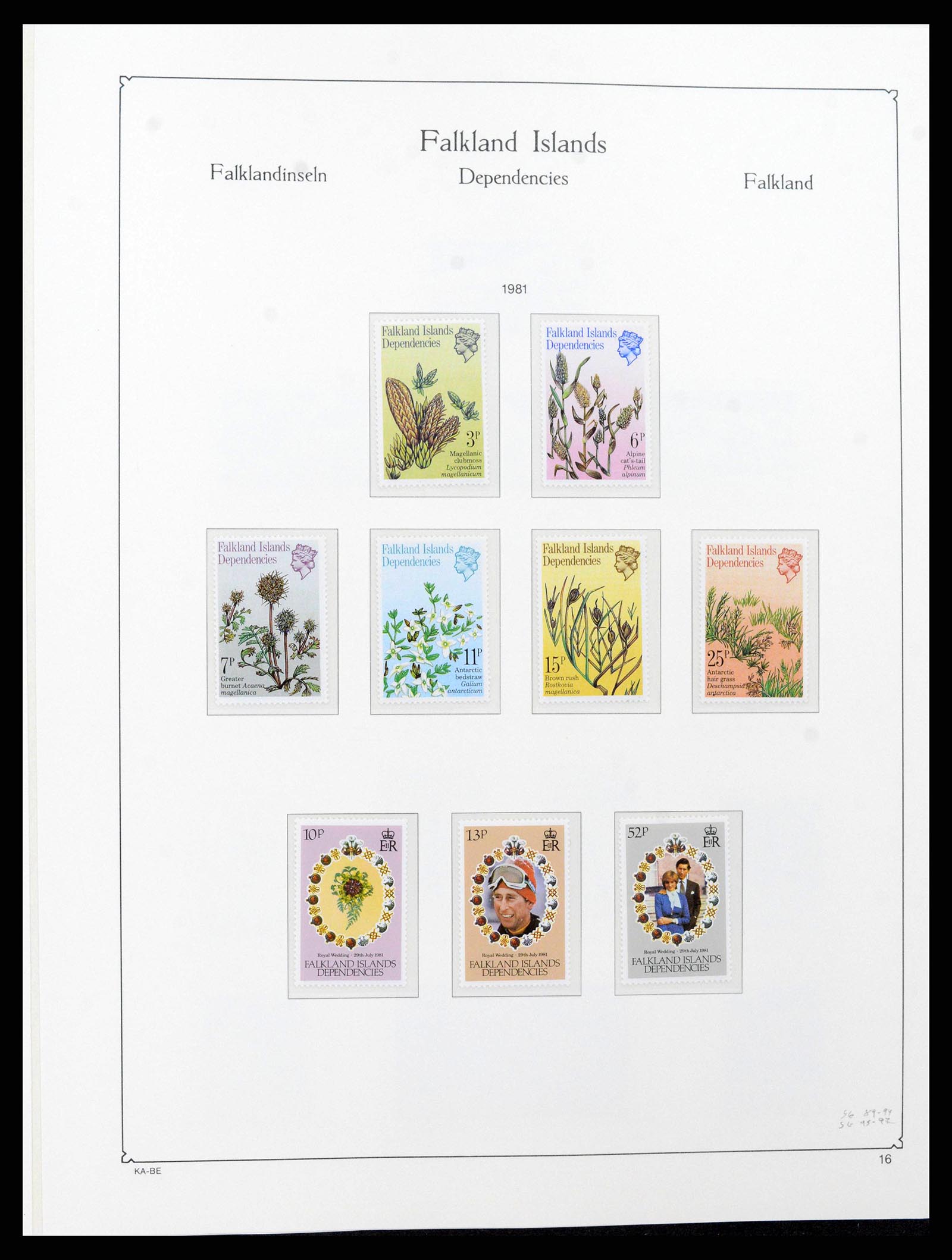 38291 0012 - Stamp collection 38291 Falkland Ìslands Dependencies 1944-2009.