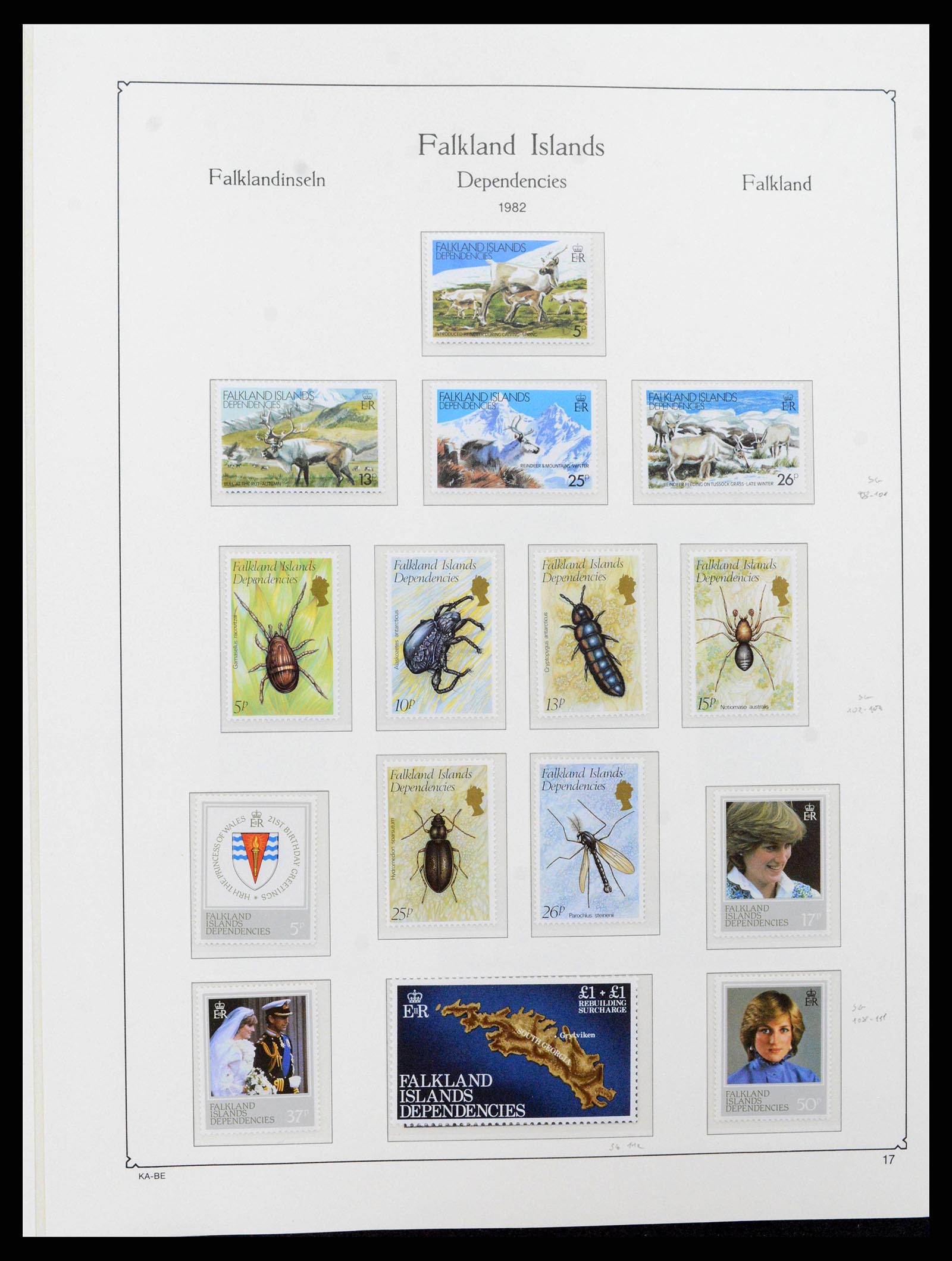 38291 0013 - Stamp collection 38291 Falkland Ìslands Dependencies 1944-2009.