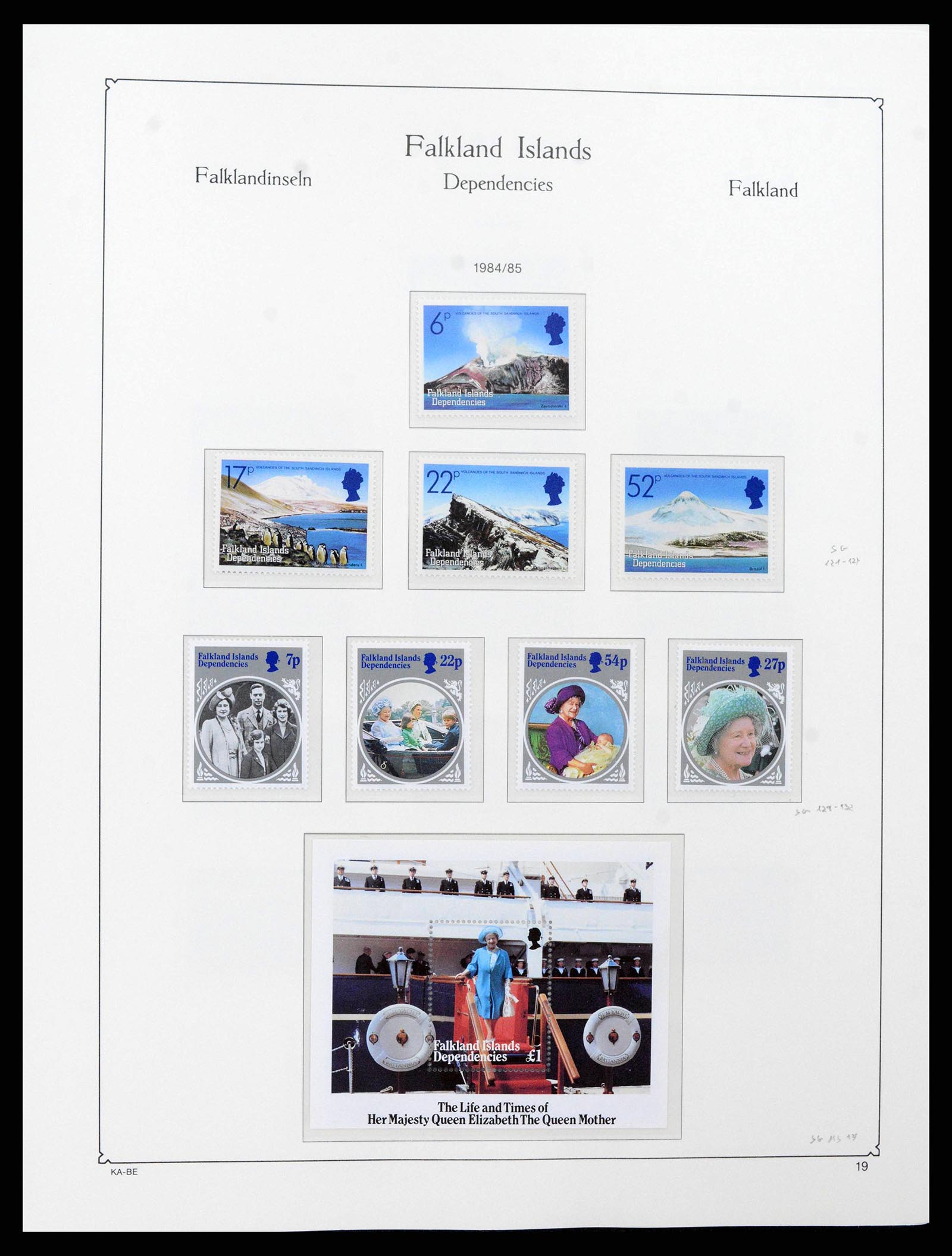 38291 0015 - Stamp collection 38291 Falkland Ìslands Dependencies 1944-2009.