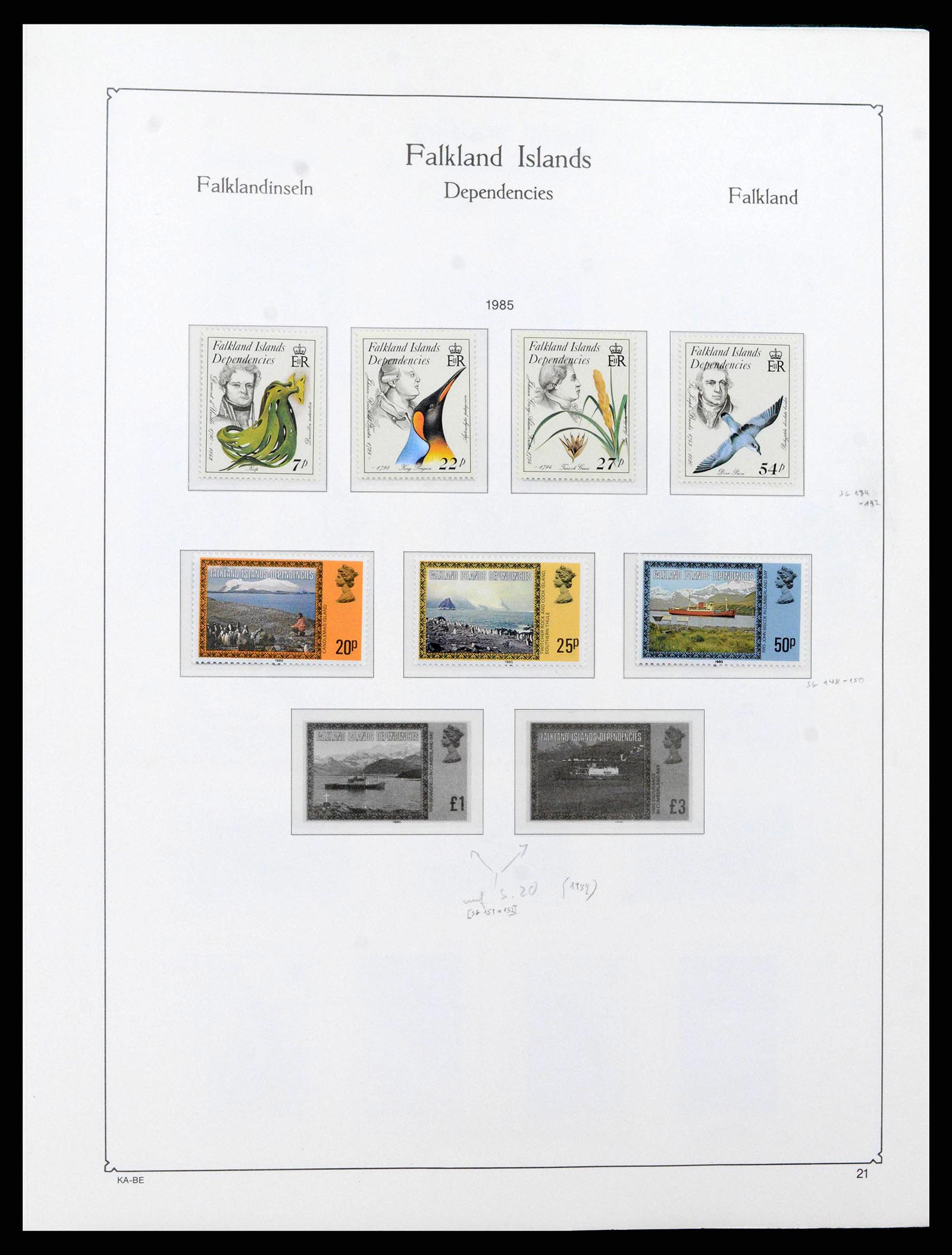 38291 0017 - Stamp collection 38291 Falkland Ìslands Dependencies 1944-2009.