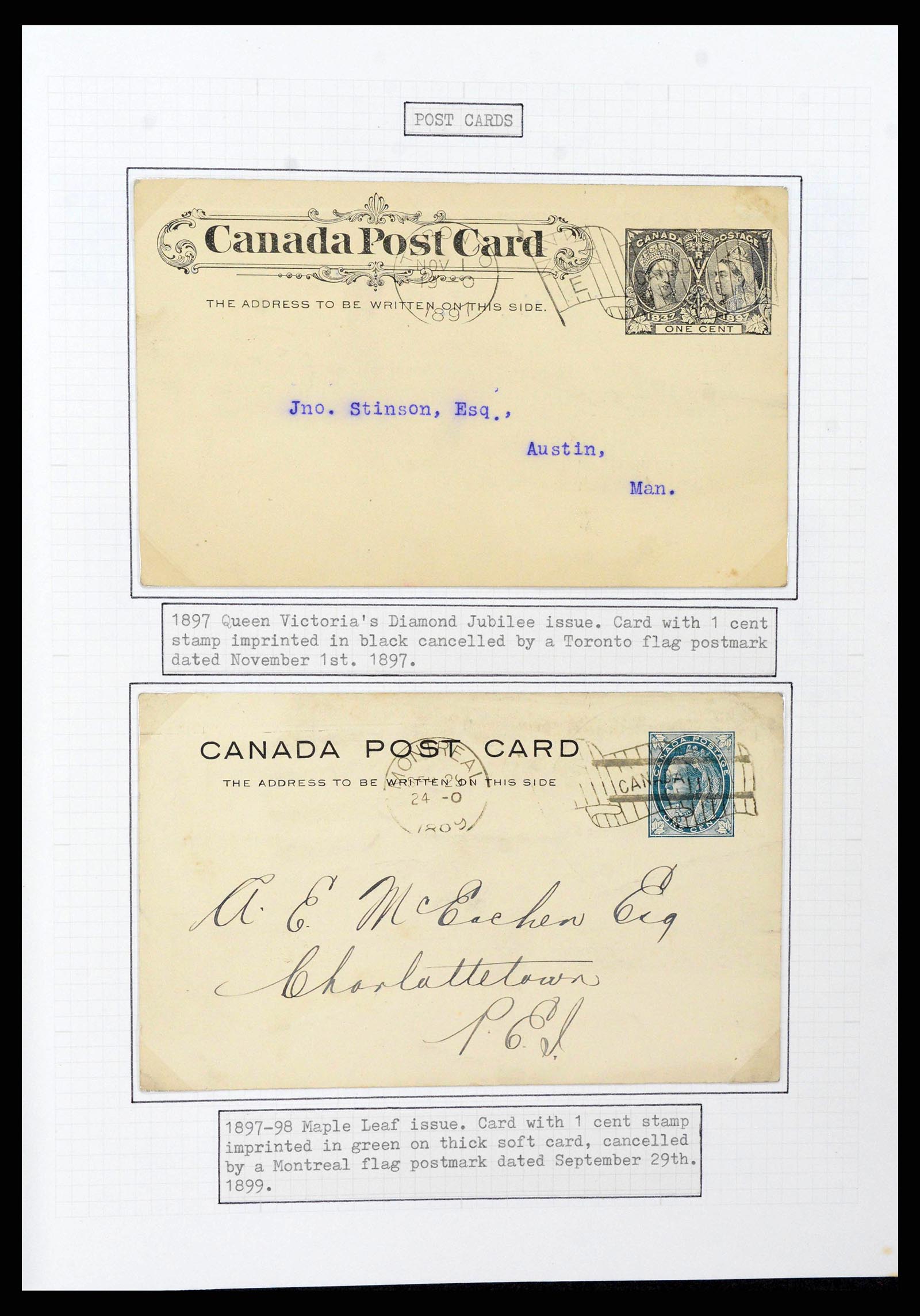 38293 0009 - Postzegelverzameling 38293 Canada 1852-1967.