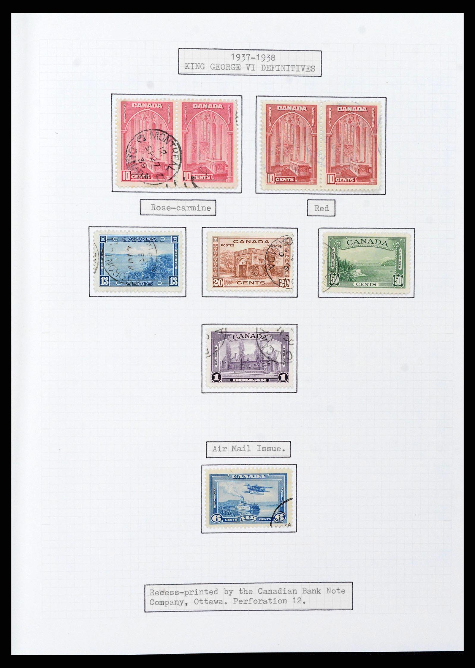 38293 0033 - Stamp collection 38293 Canada 1852-1967.