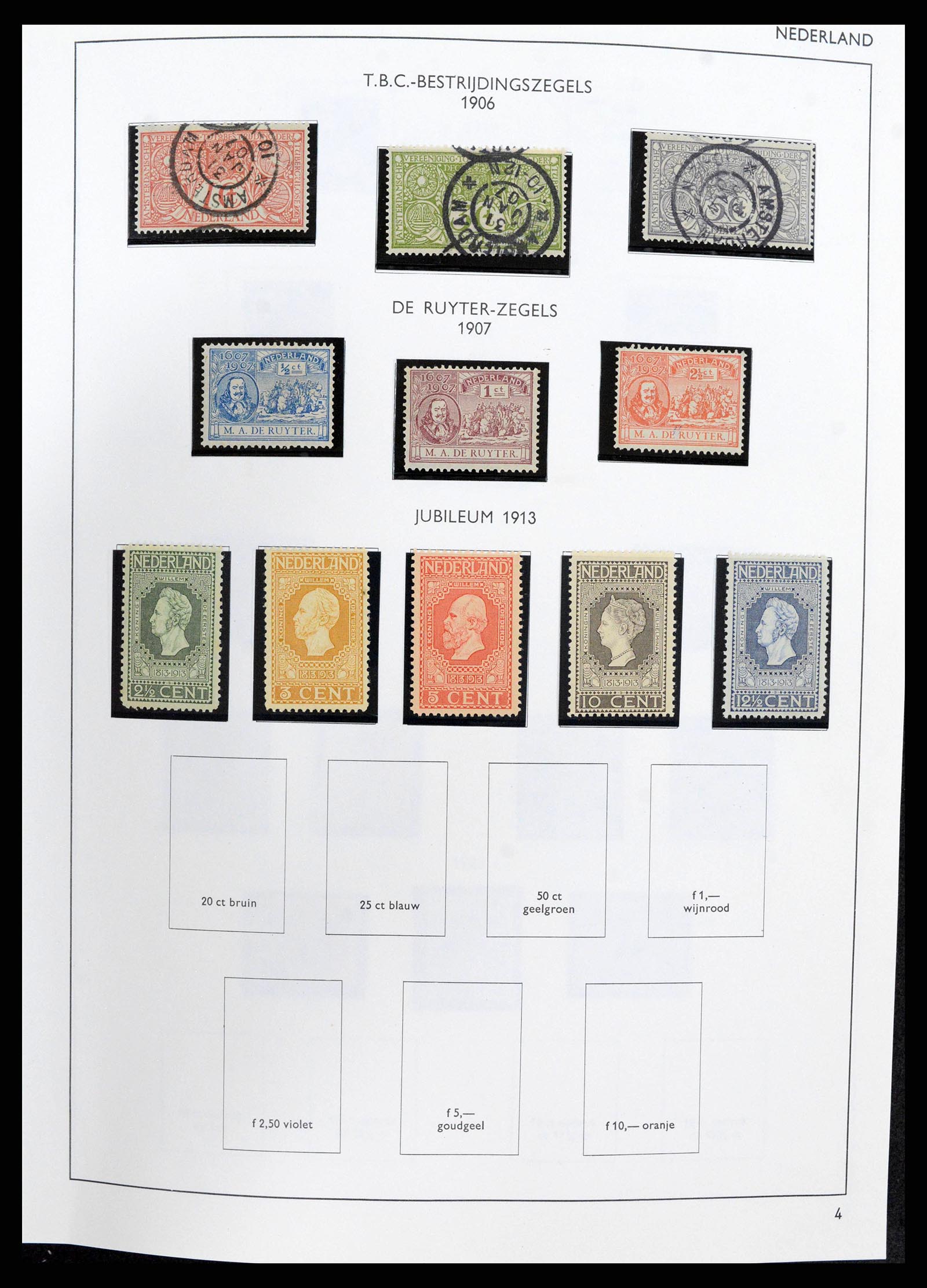 38294 0004 - Postzegelverzameling 38294 Nederland 1872-2000.