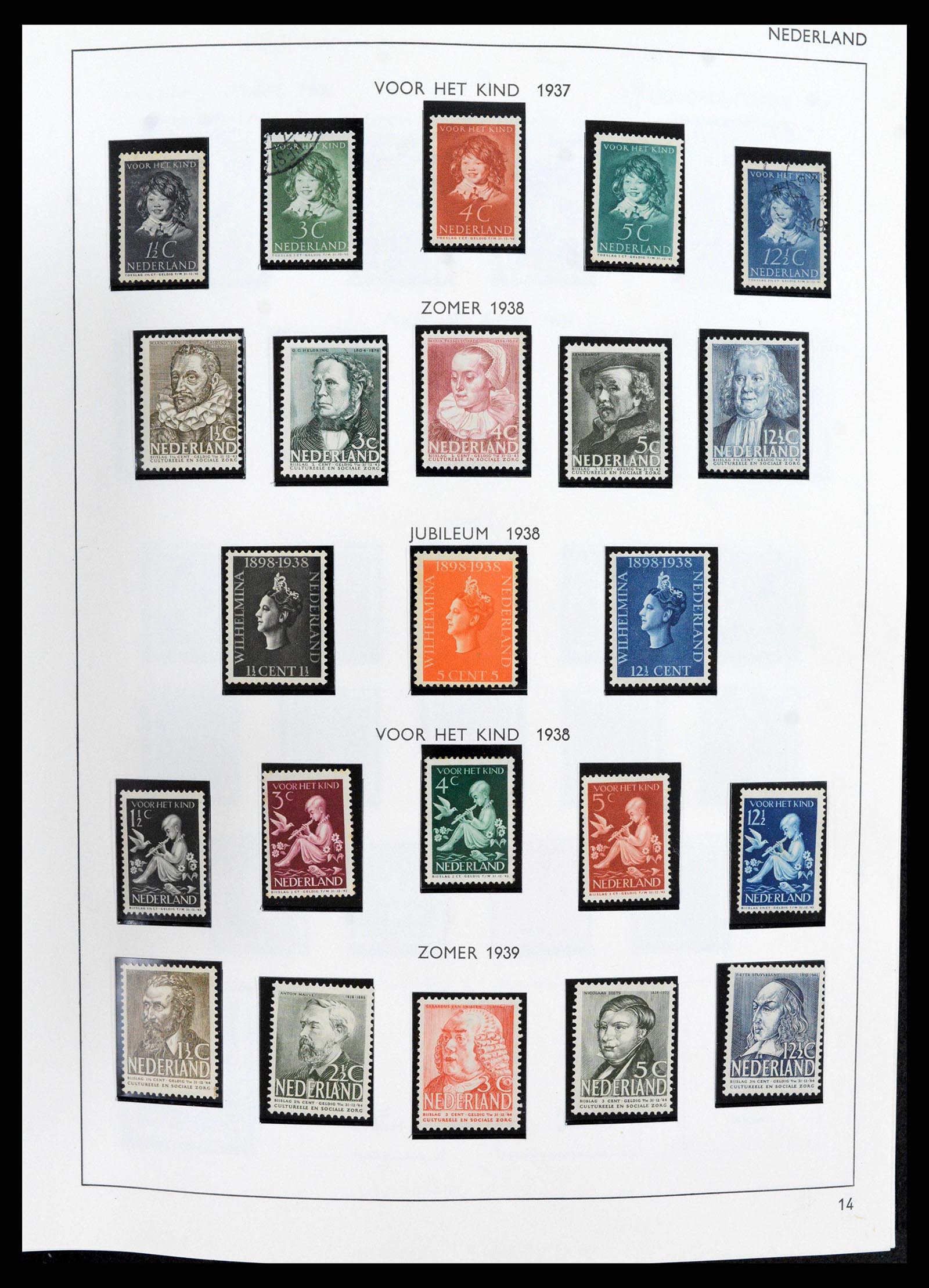 38294 0014 - Postzegelverzameling 38294 Nederland 1872-2000.