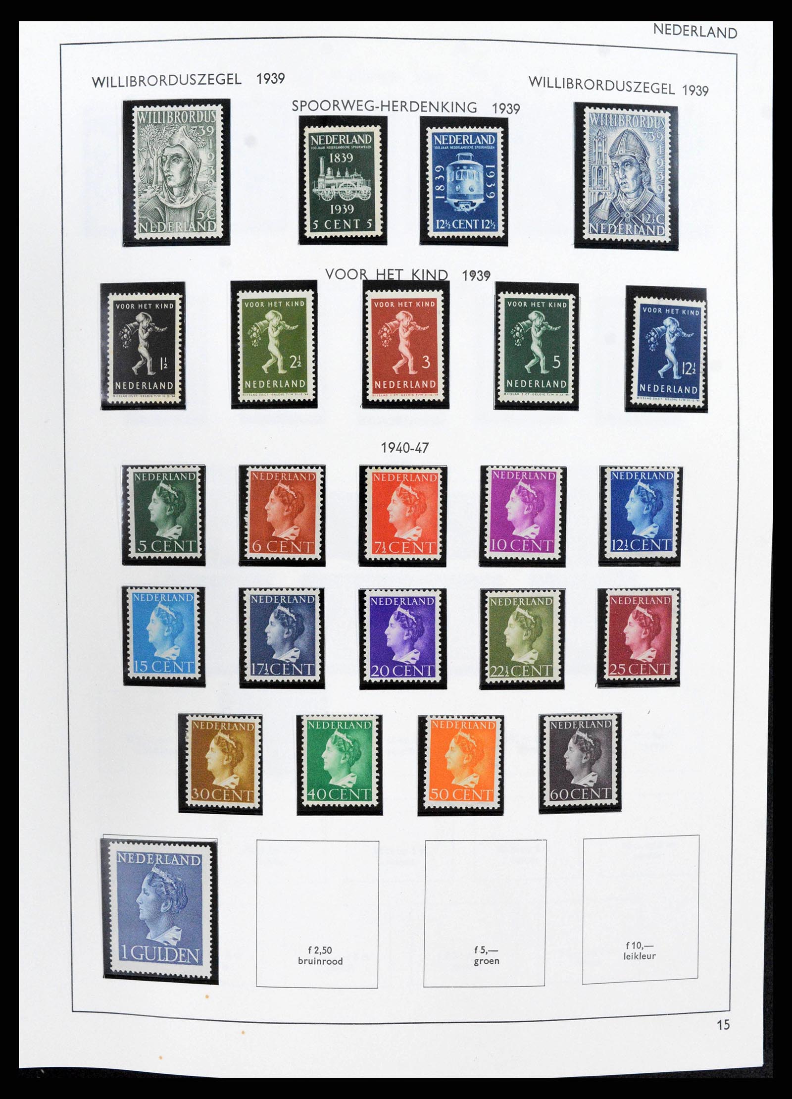 38294 0015 - Postzegelverzameling 38294 Nederland 1872-2000.