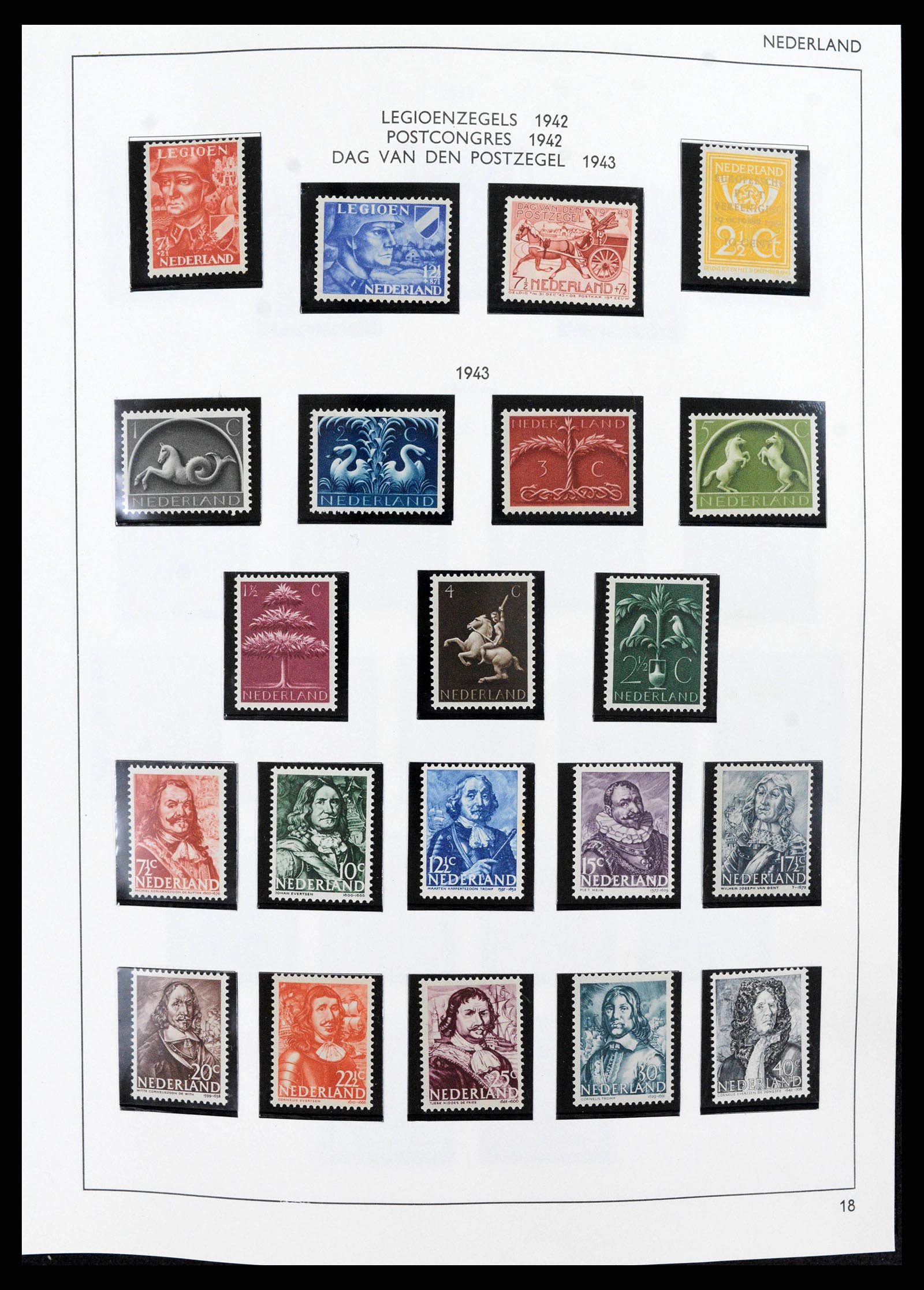 38294 0018 - Postzegelverzameling 38294 Nederland 1872-2000.