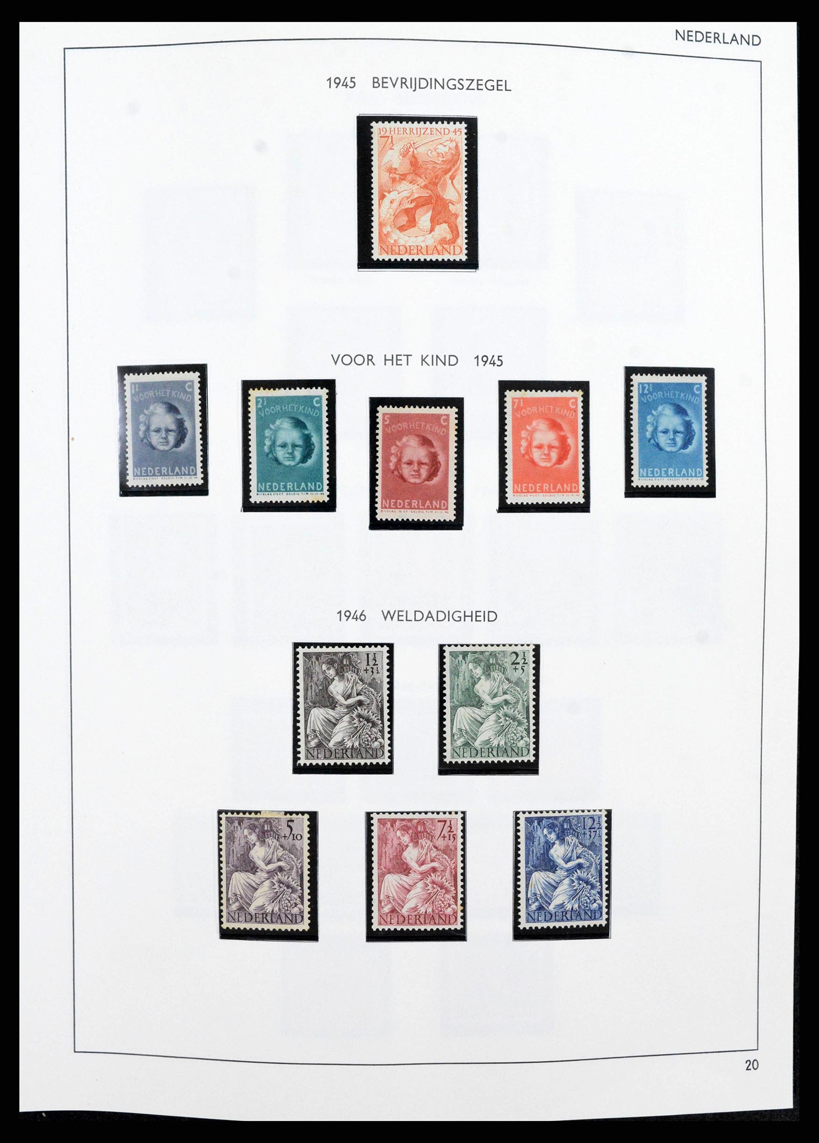 38294 0020 - Postzegelverzameling 38294 Nederland 1872-2000.