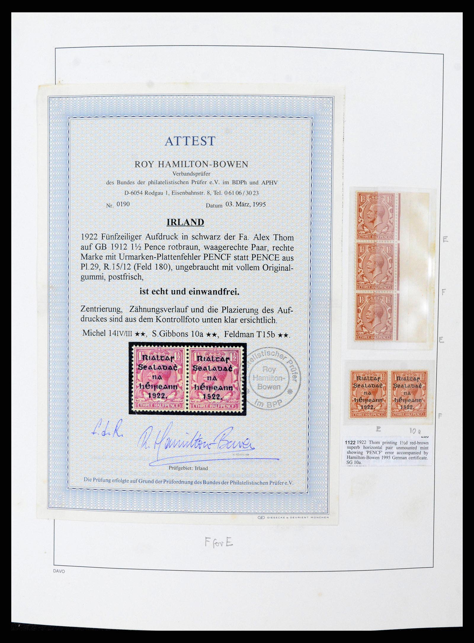 38295 0013 - Stamp collection 38295 Ireland overprints specialised 1922-1935.