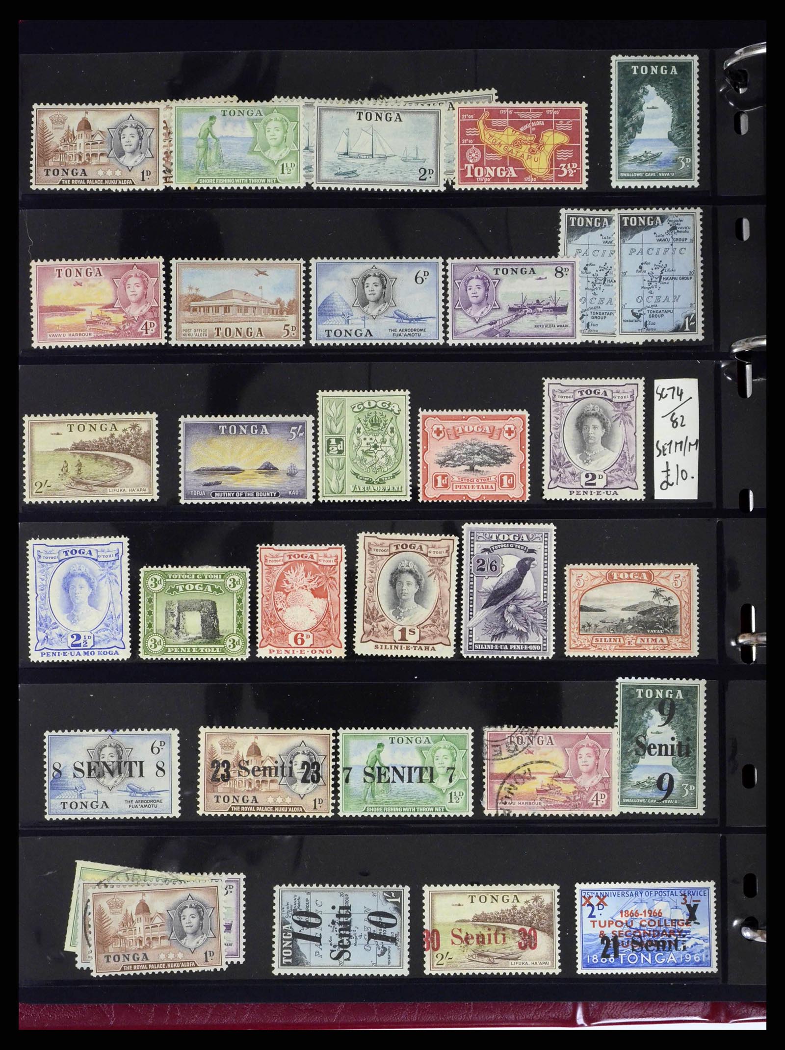 38296 0003 - Stamp collection 38296 Tonga 1920-1977.